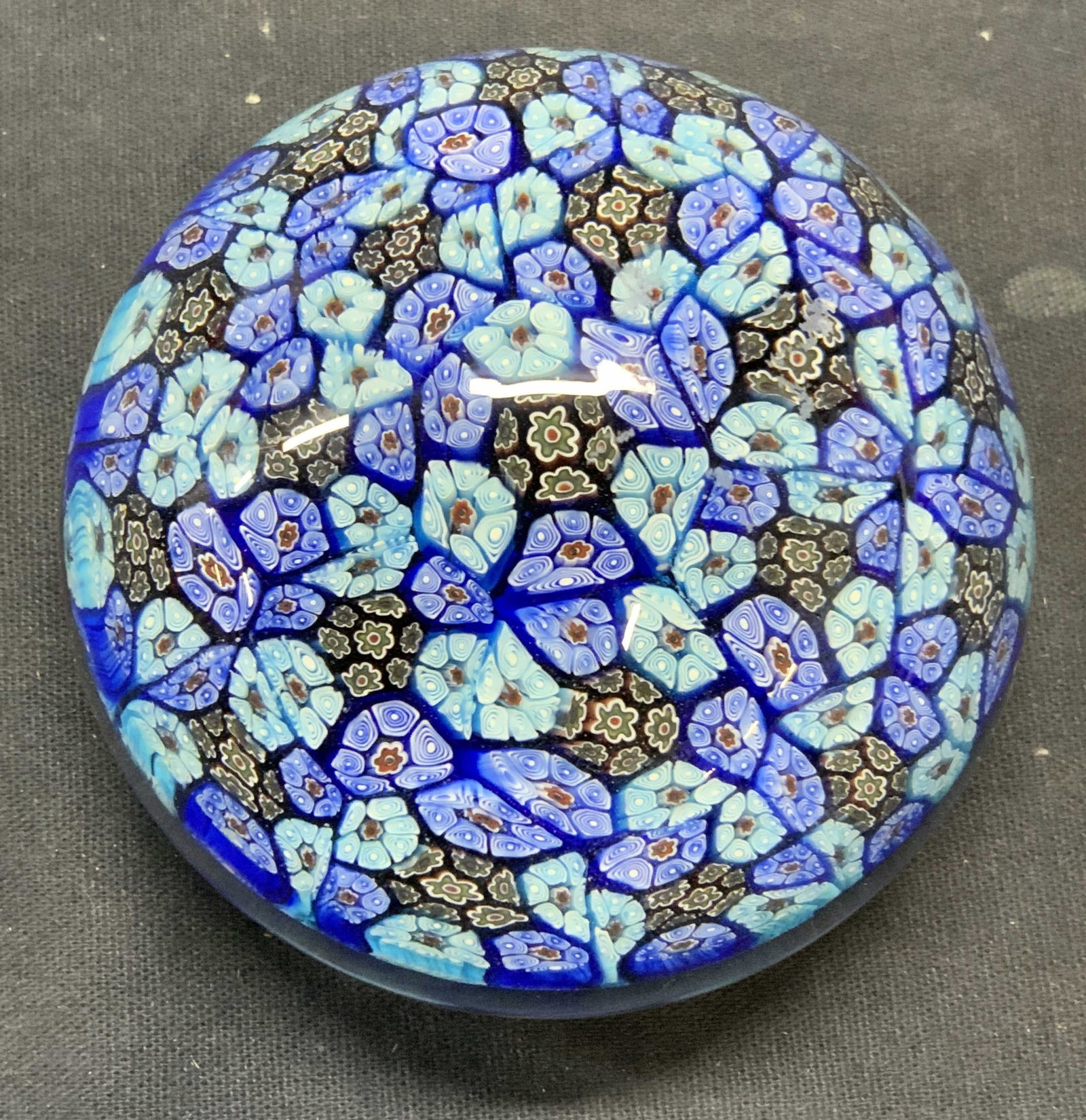 MURANO Millefiori Art Glass Paperweight, Italy (1 of 7)