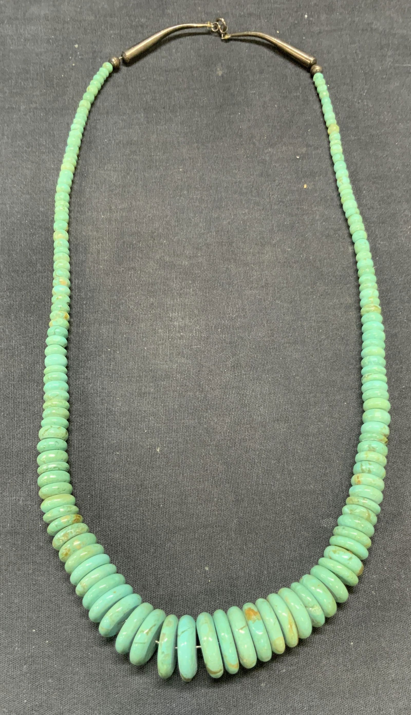 Vintage Turquoise & Sterling Silver Necklace (1 of 7)