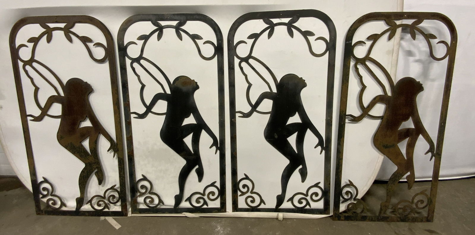 Set4 Vintage Iron Fairy Motif Silhouette Frame 46i (1 of 9)