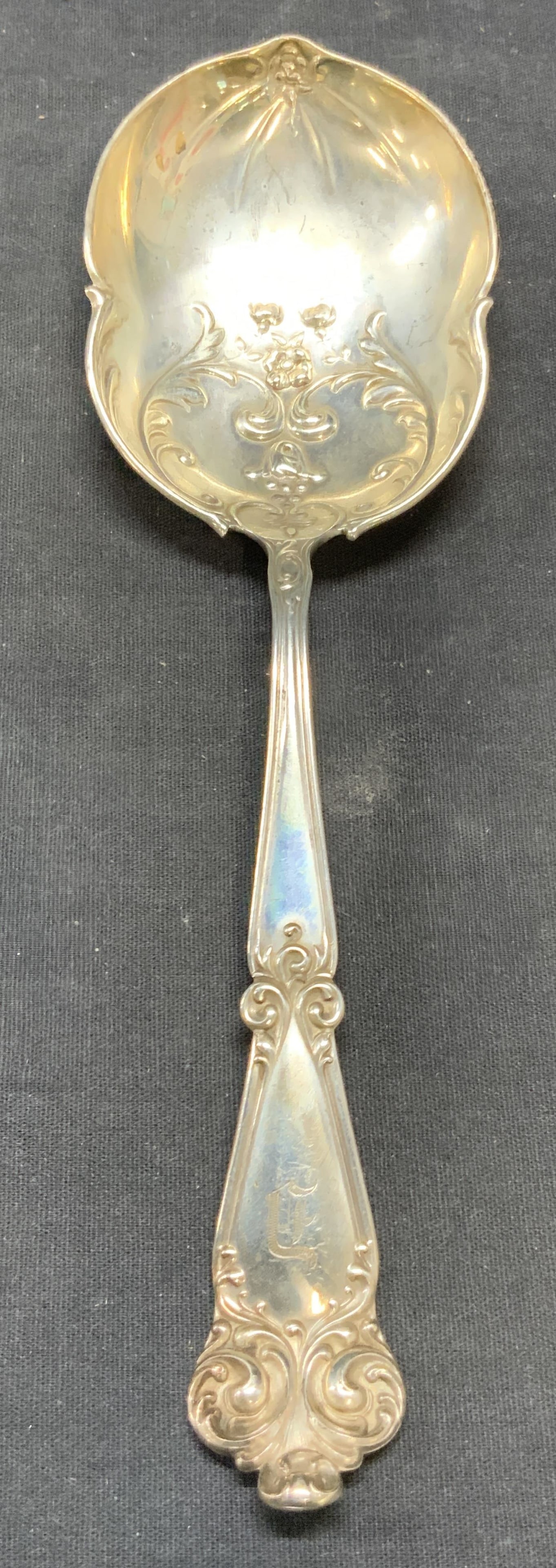 Vintage Hallmarked Sterling Silver Serving Spoon (1 of 6)