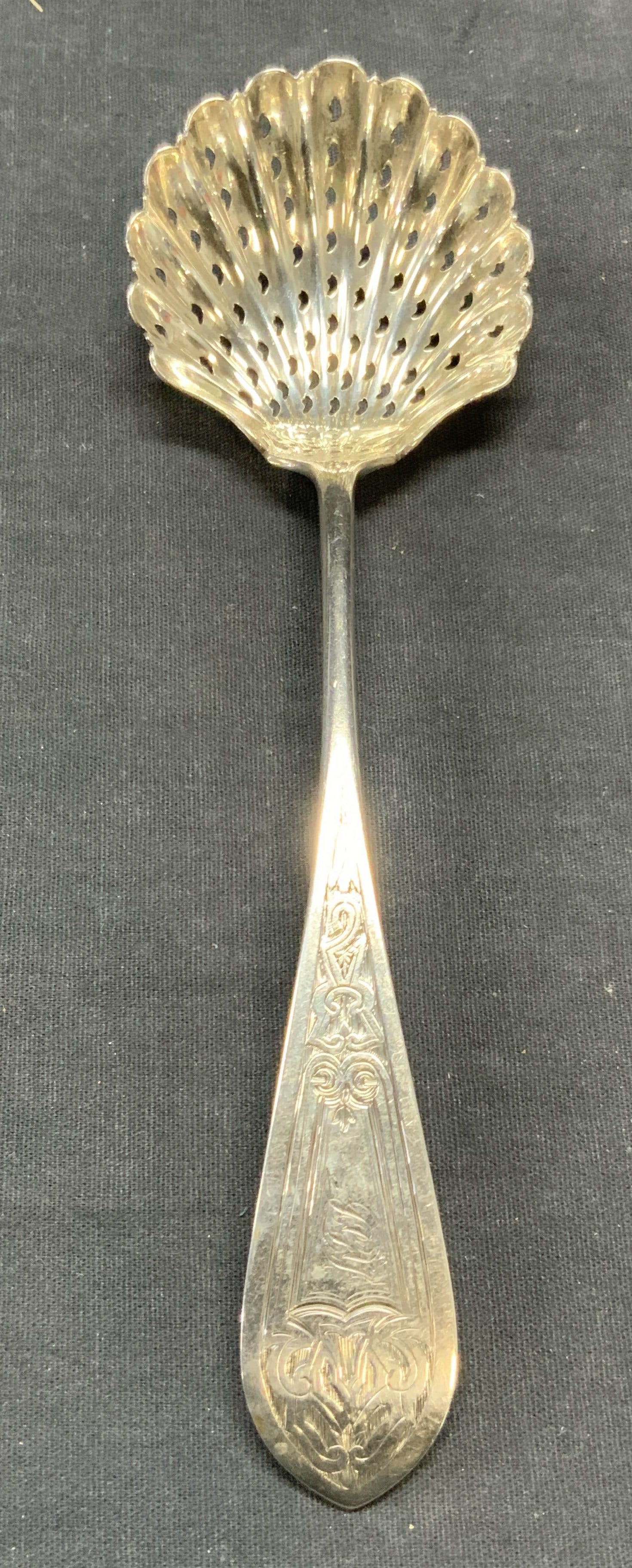 Antique Ball Black 950 Silver Granulated Spoon (1 of 6)