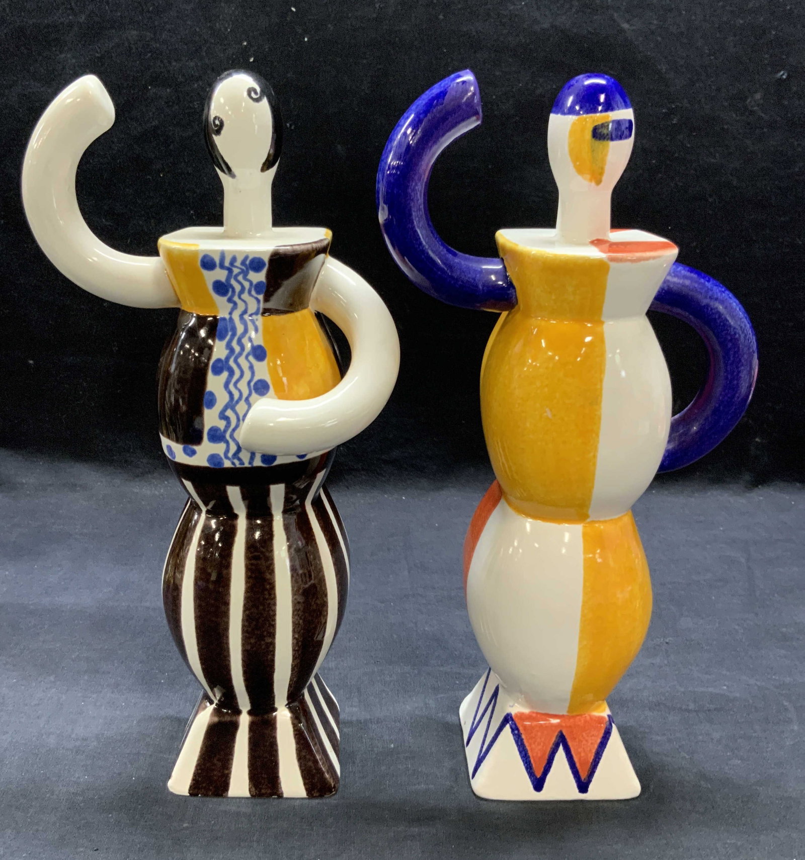 Pair Vtg Benlloch Pottery Dancer Figurals Spain (1 of 6)