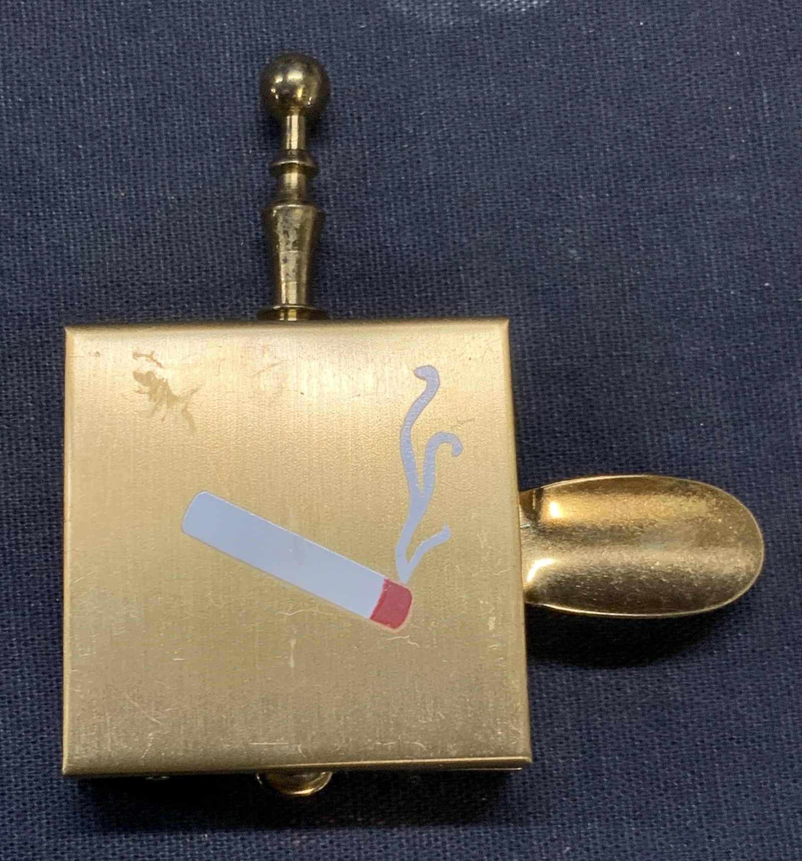 Vintage Gold Tone Pocket Ashtray (1 of 6)