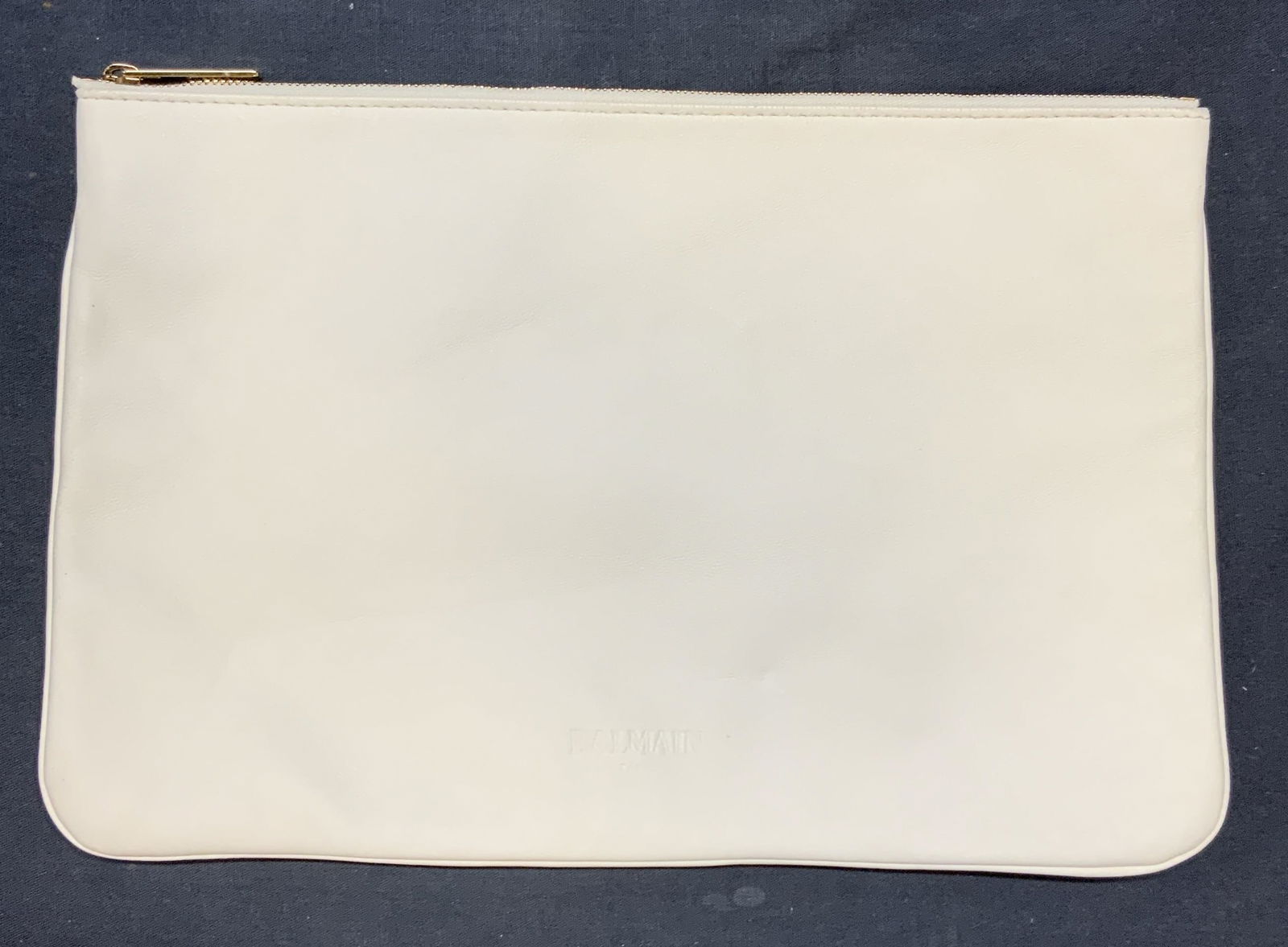 BALMAIN Paris White Leather Clutch Bag (1 of 7)