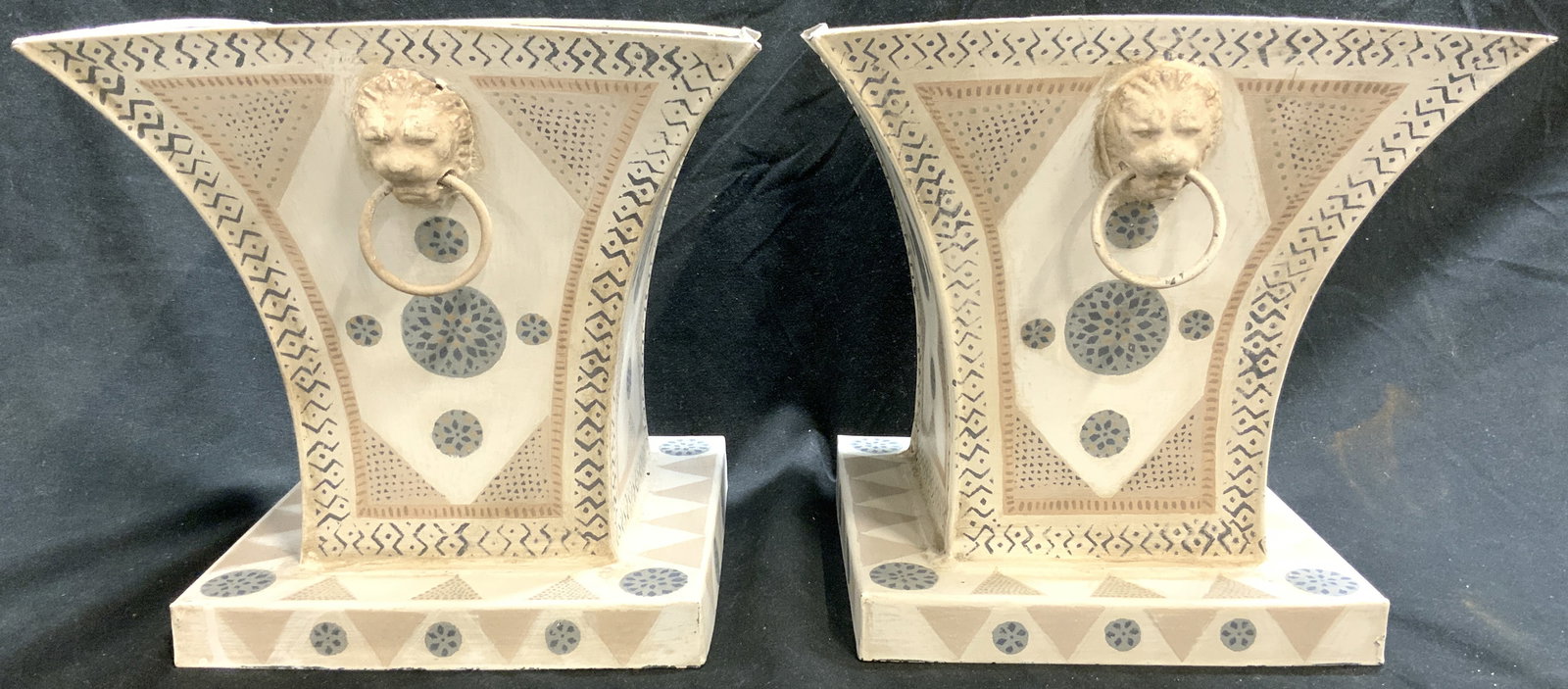 Pair Vintage Hand Painted Toleware Vessels (1 of 8)