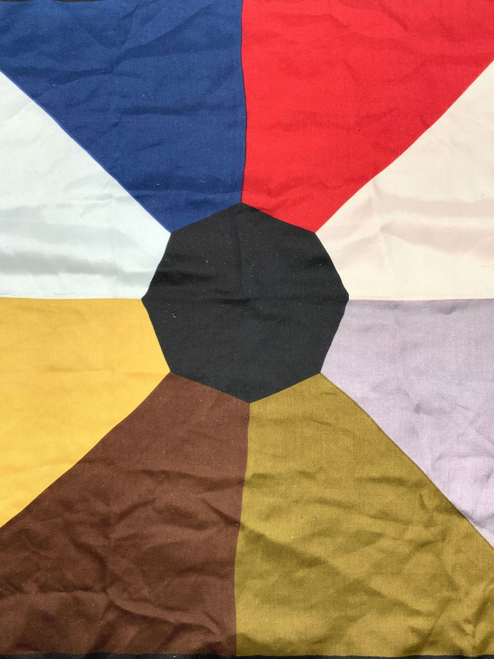 Silk Rolled Edge Geometric Scarf, Japan (1 of 7)