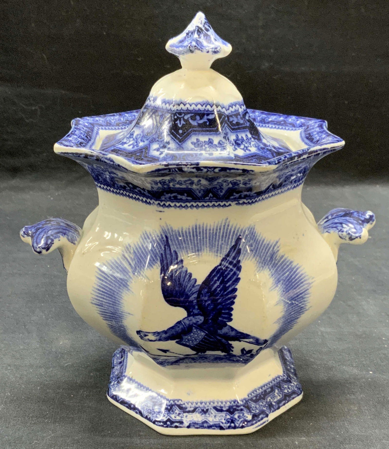 Antique TF & Co Porcelain Eagle Jar (1 of 7)