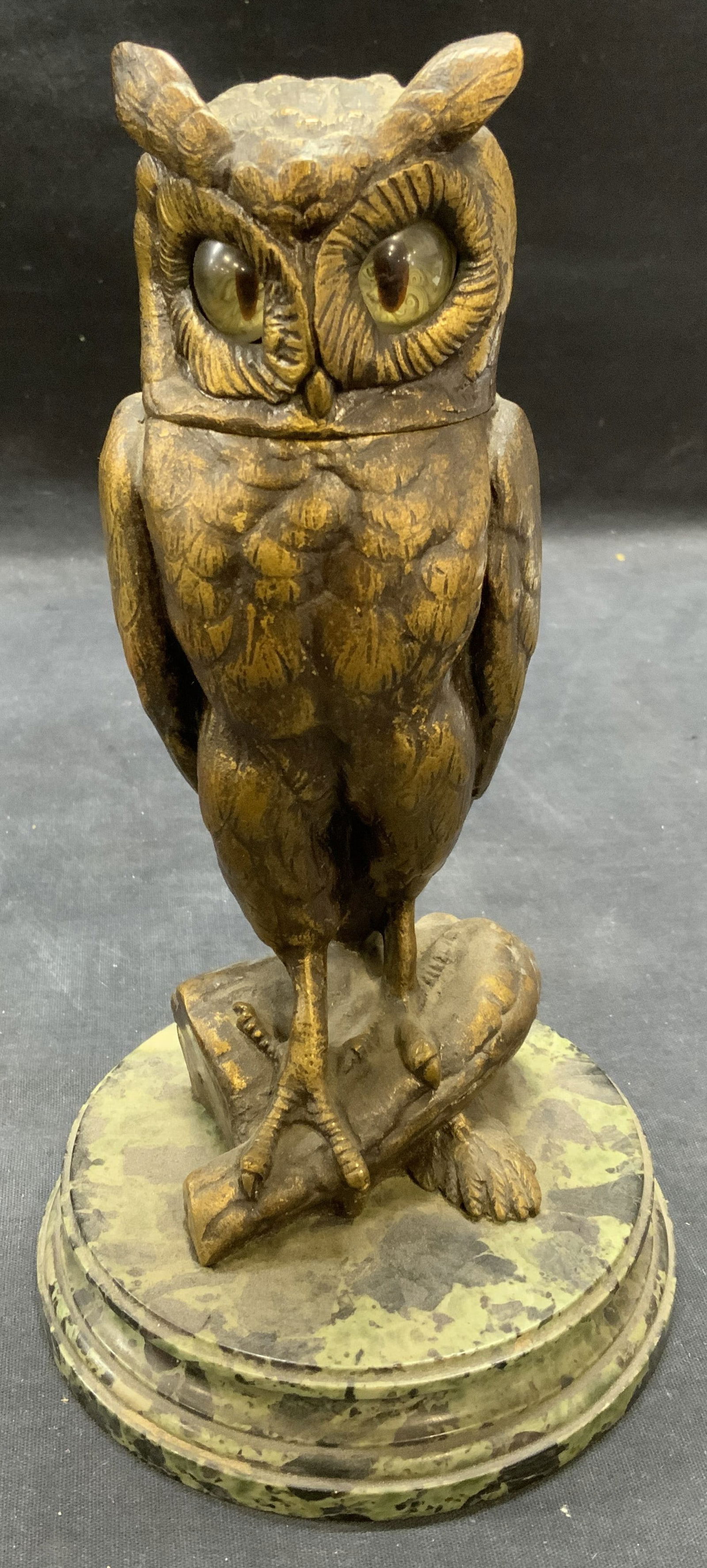 Vintage Bronze Owl Figural Lamp (1 of 8)