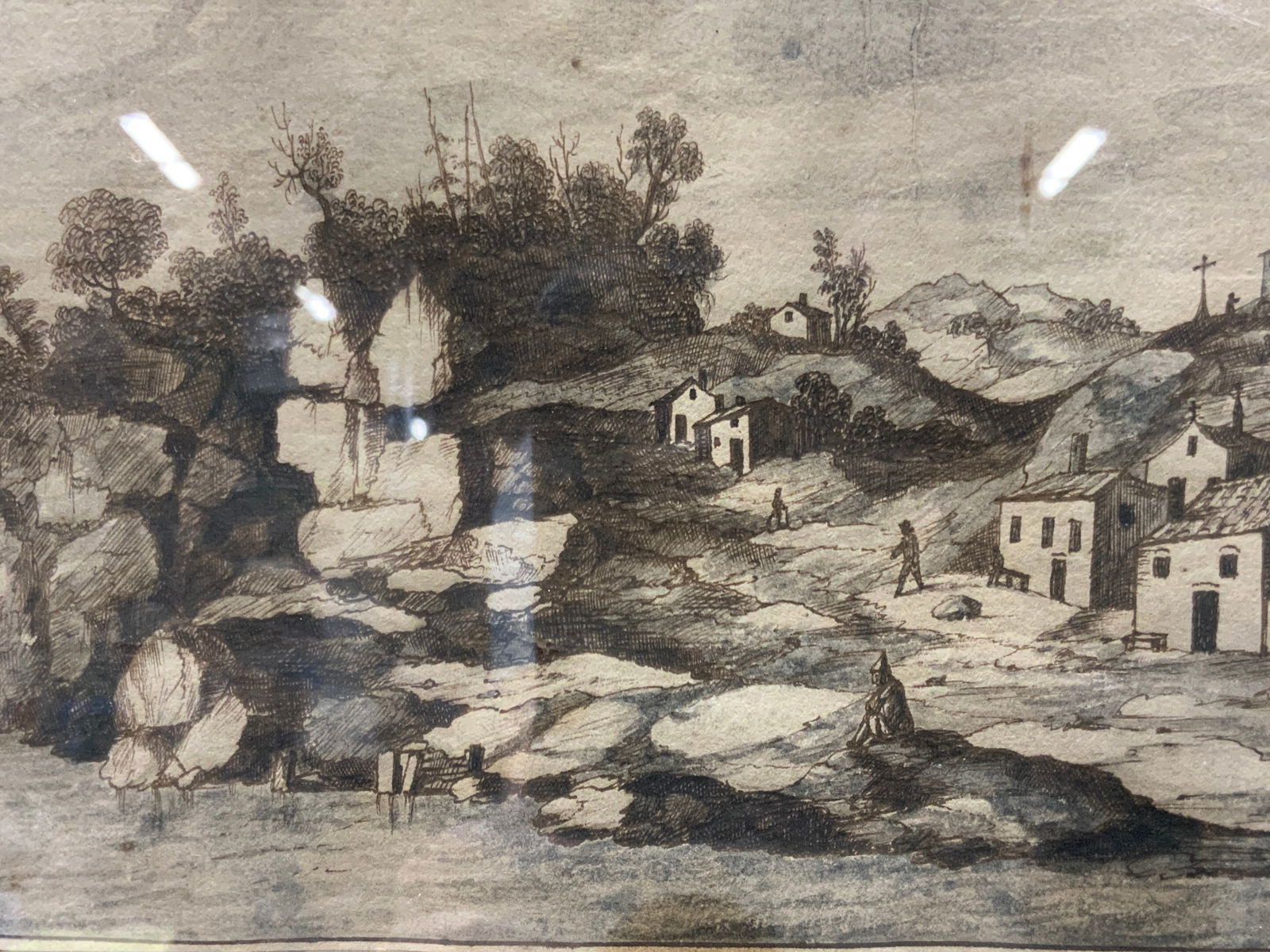 Jasper Van Eyck  Vtg Ink Landscape Drawing (1 of 9)
