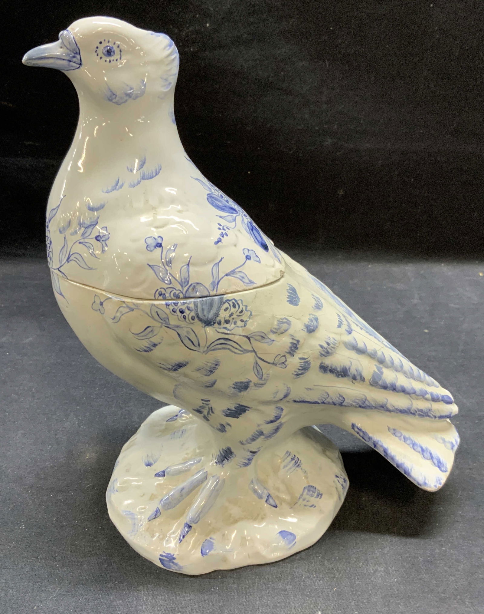 Vintage Floral Porcelain Bird Vessel (1 of 7)