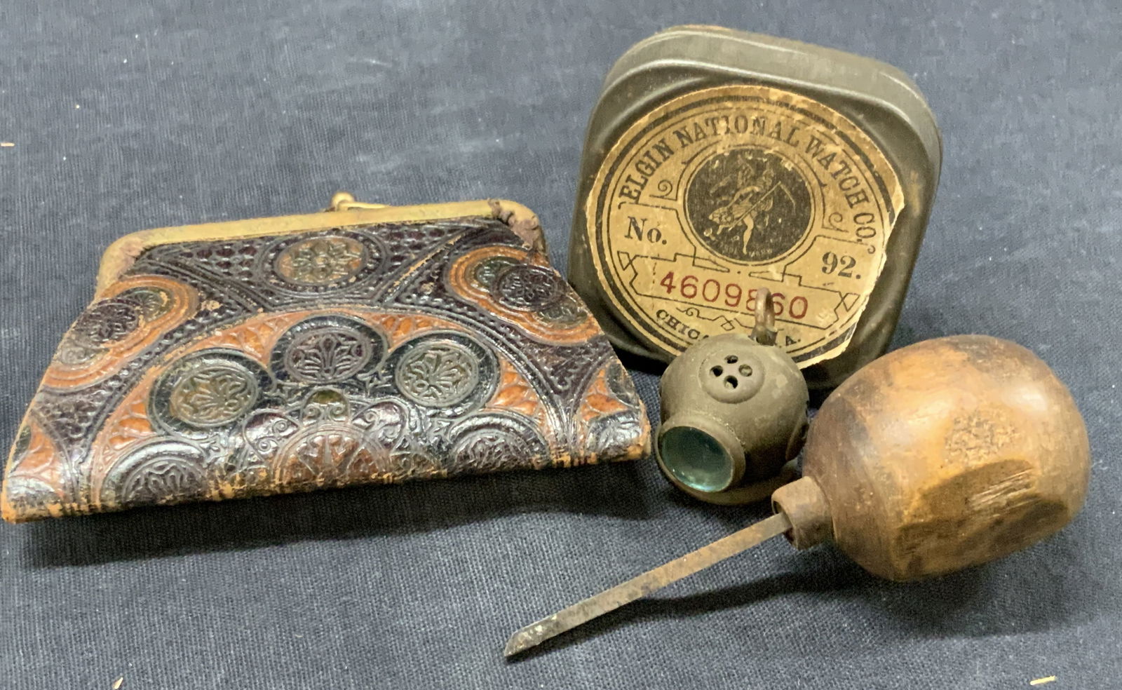 Lot 4 Vtg Metal & Leather Work Accessories (1 of 9)