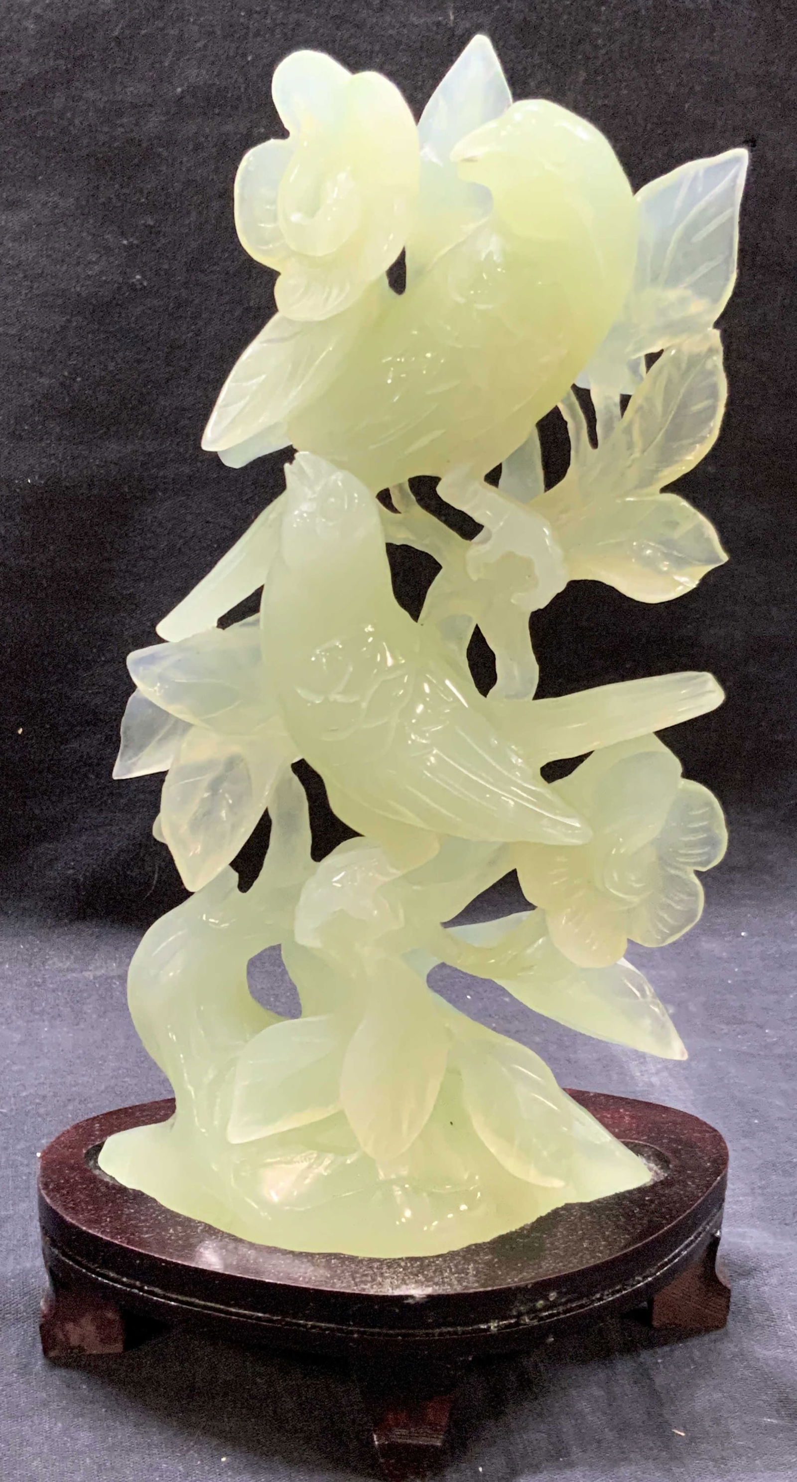 Carved Jadeite Stone Asian Style Figural W Box (1 of 10)