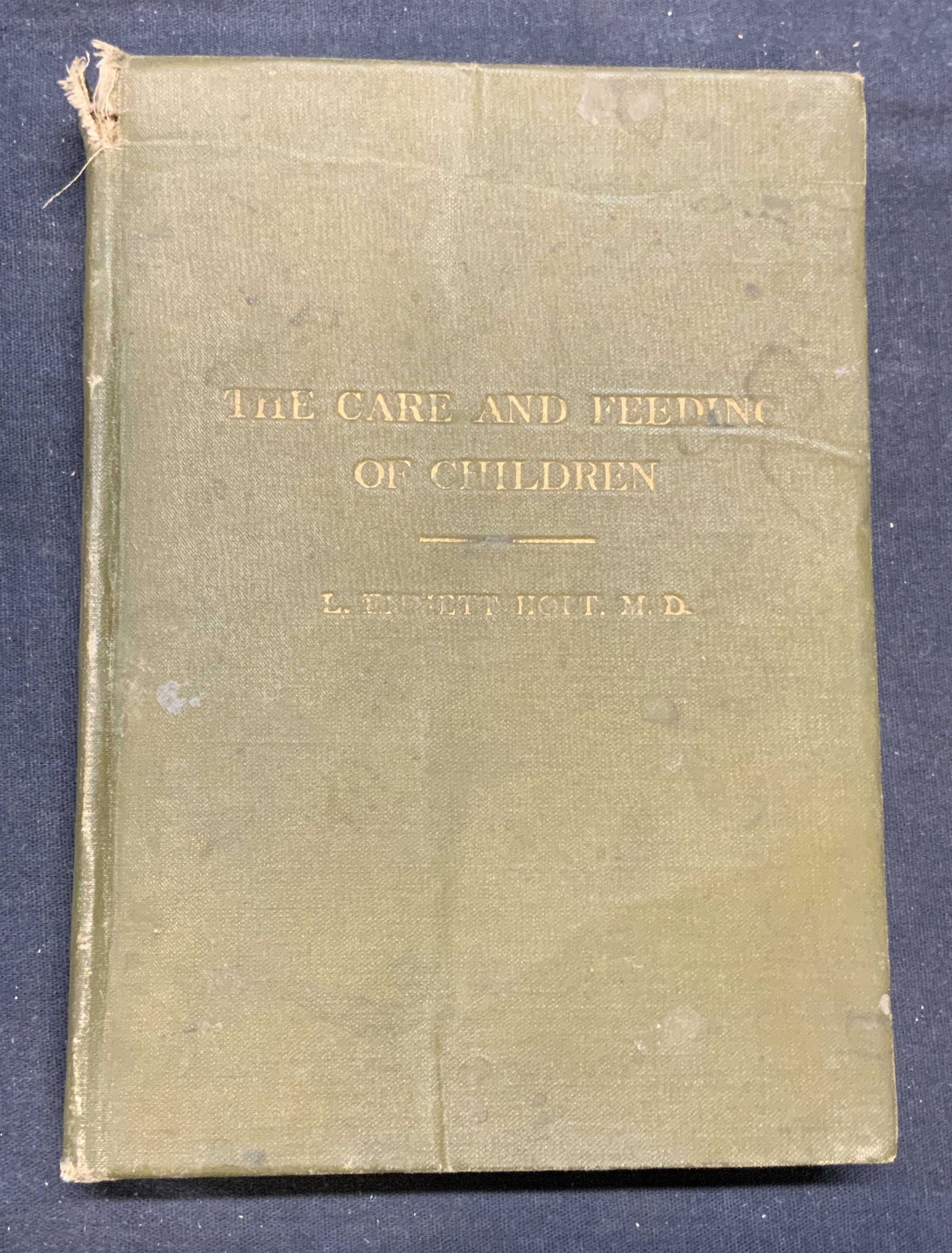 Antique The Care & Feeding of Children, Holt, 1918: Softcover copy of The Care and Feeding of Children by L. Emmett Holt. Published by Appleton and Company, 1918. Measures approx. 6.75 x 5 inches. Wear to cover, pages, and spine consistent with exposur