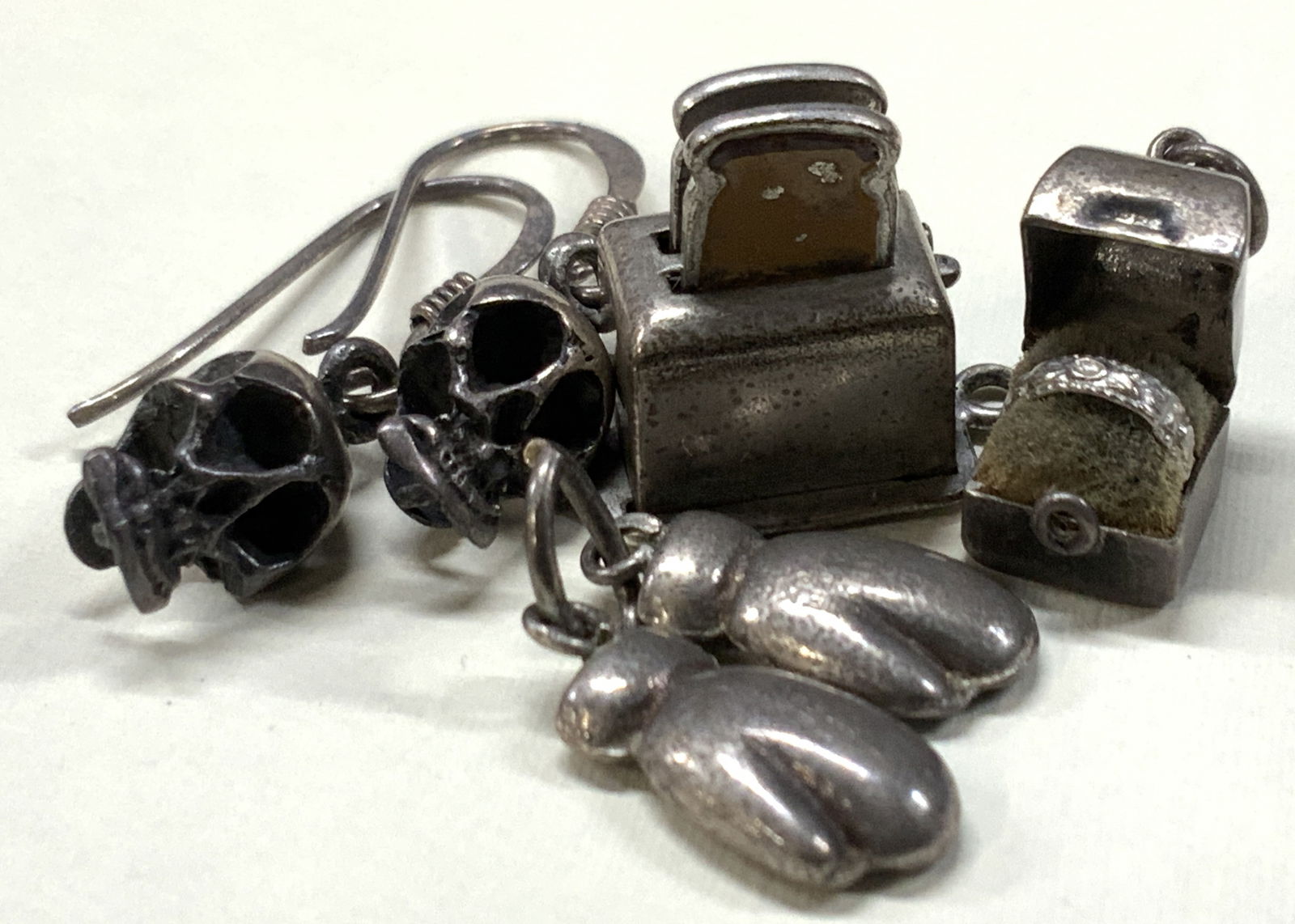 Lot 4 Sterling Silver Hand Made Charms & Earrings (1 of 9)