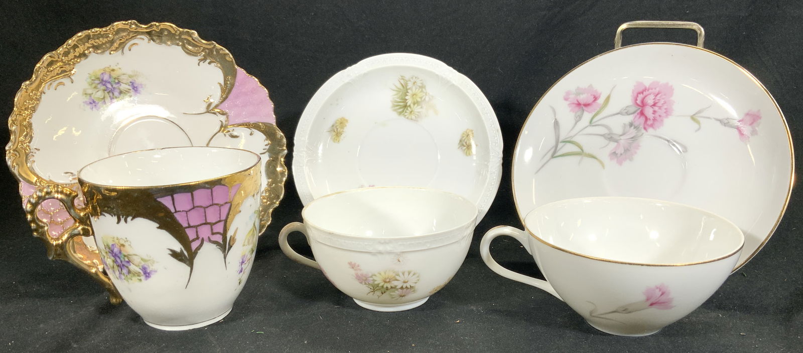 Lot 6 Vtg Porc Teacups & Saucers RC BAVARIA & More (1 of 7)