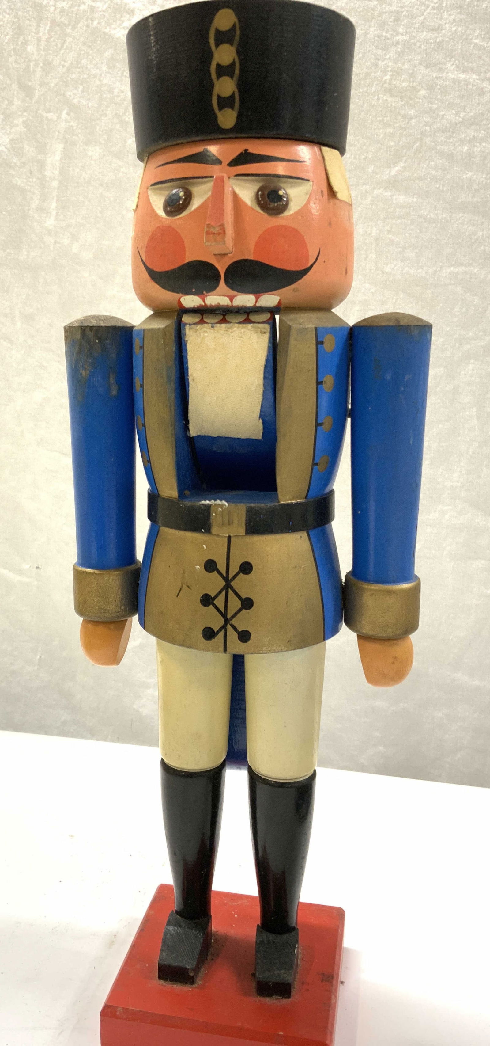 Vintage Hand Crafted Wood Nutcracker, Germany 13in (1 of 8)
