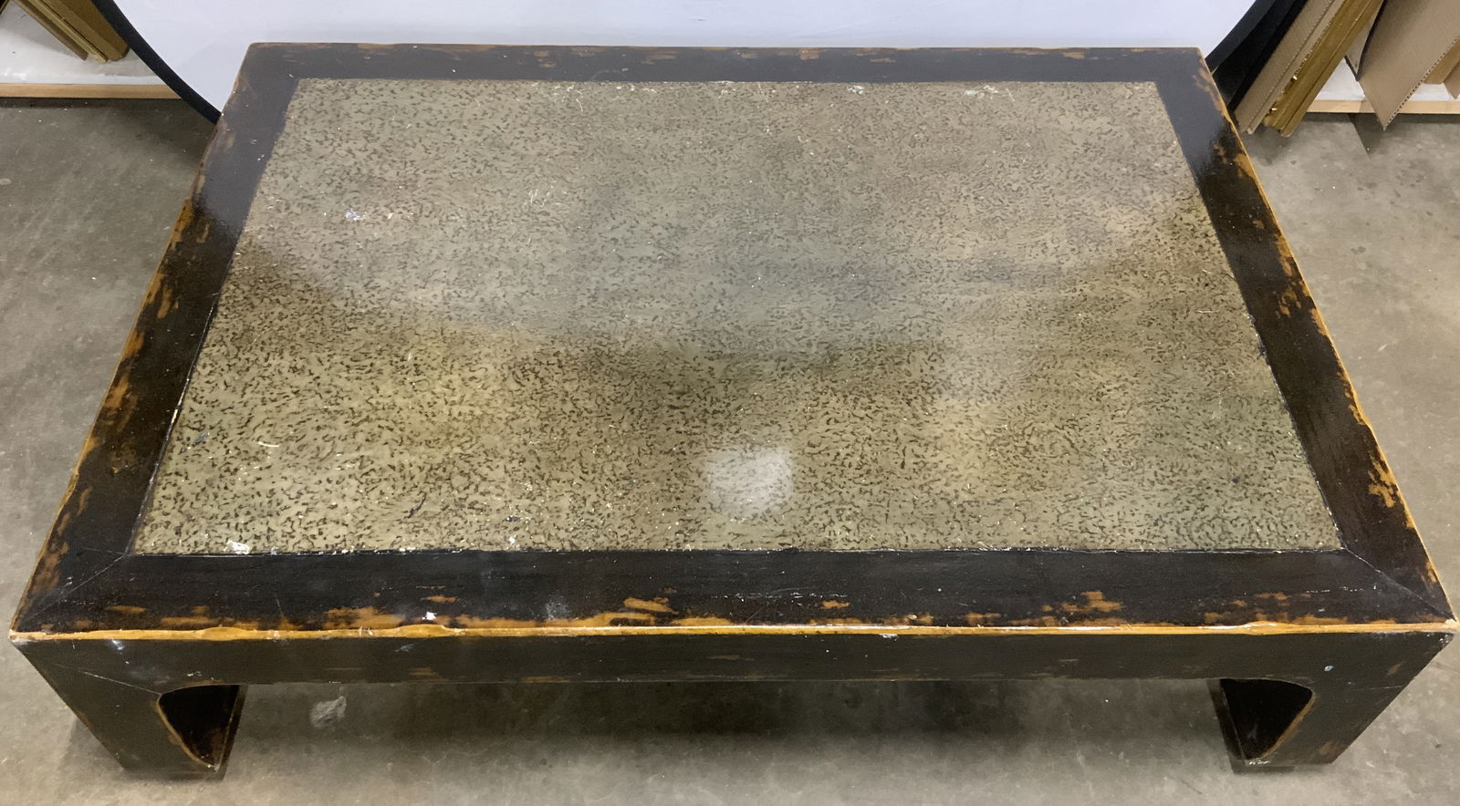 Vtg Asian Wood & Stone Top Chow Foot Coffee Tbl (1 of 9)