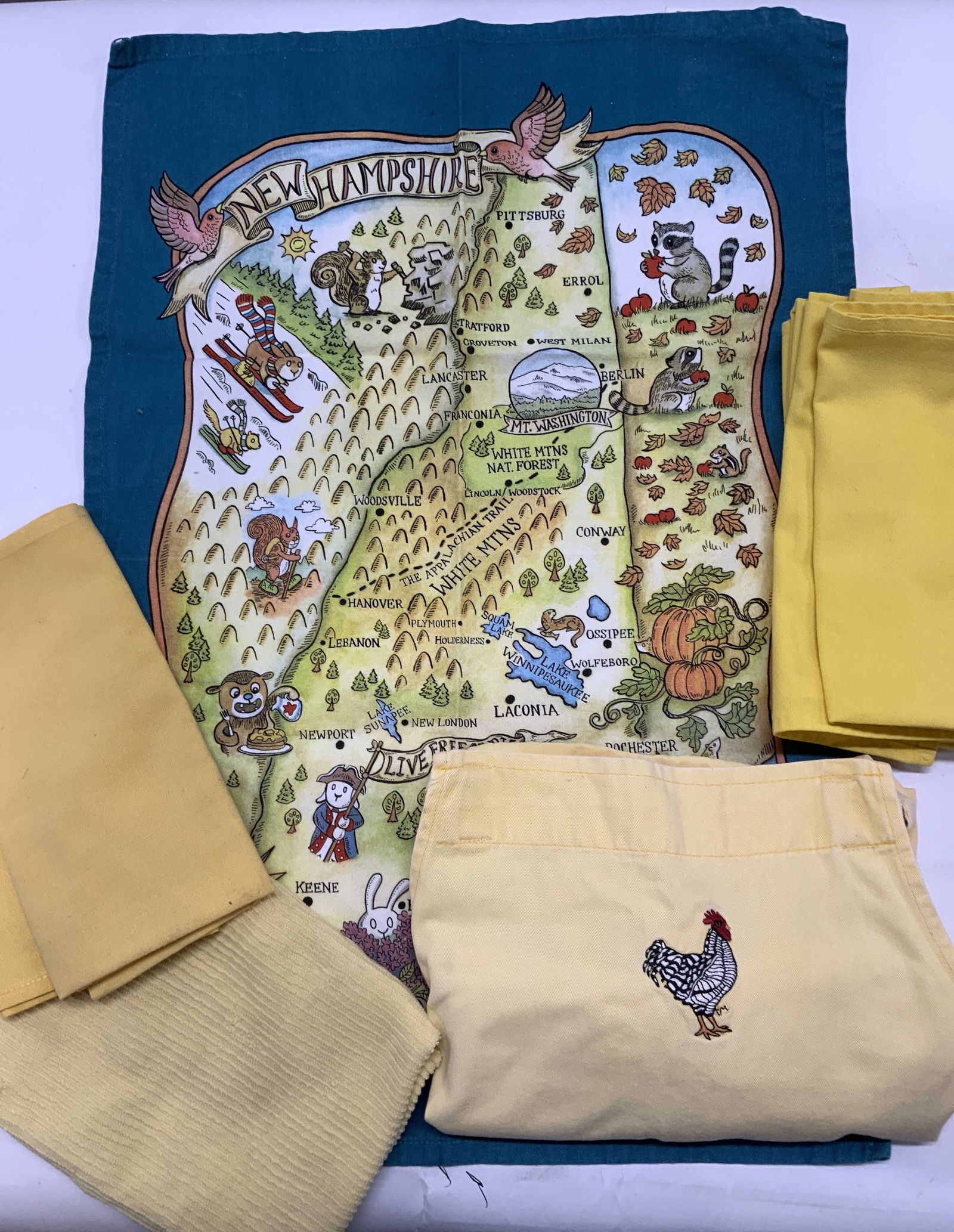 Lot 10 Kay Dee New Hampshire Cotton Tea Towel, New (1 of 6)