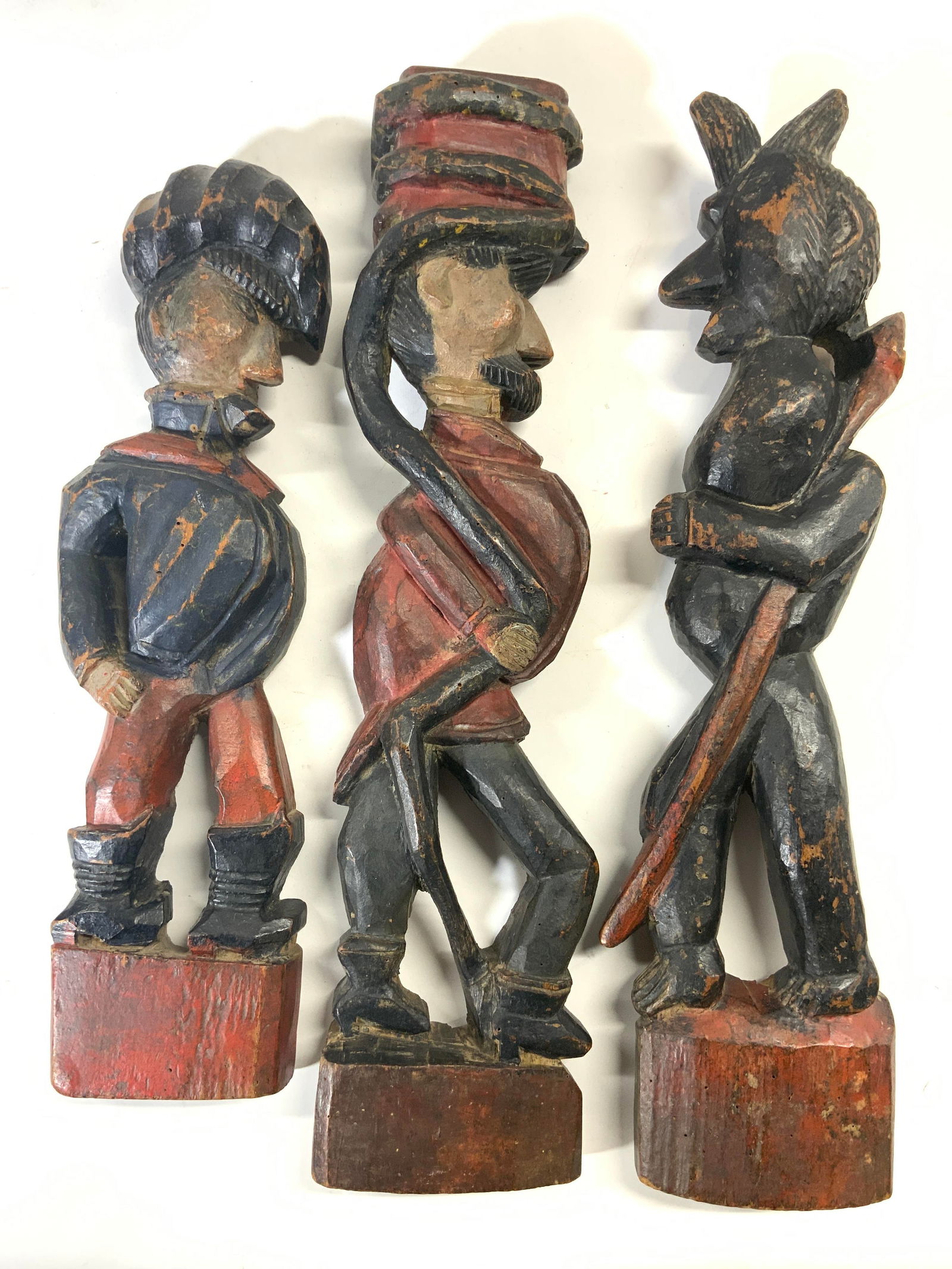 3 Hand Carved Tribal Wooden Wall Hangings (1 of 8)