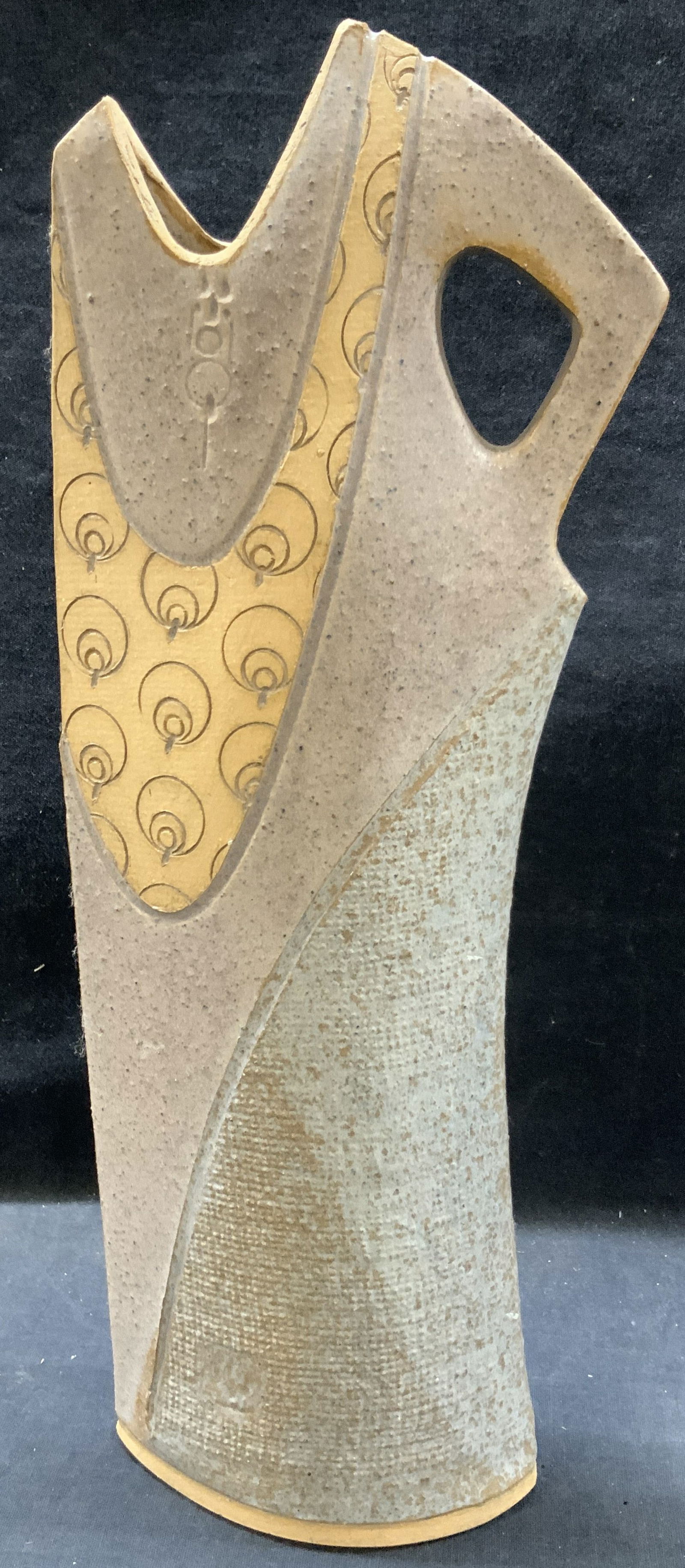 Vtg Abstract MCM Ceramic Vessel 14in (1 of 7)