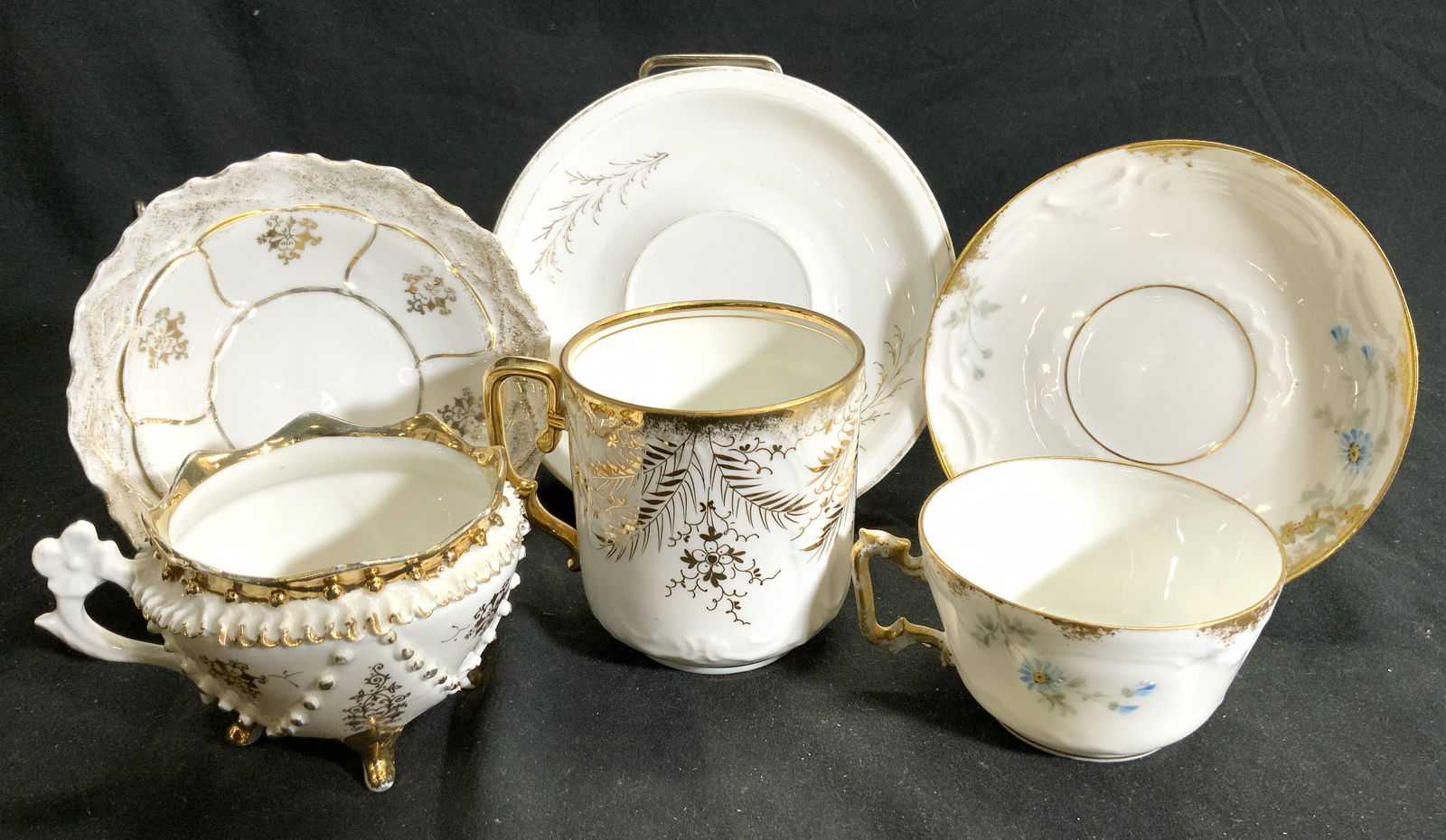 Lot 6 Porc Teacups & Saucers LIMOGES & More (1 of 8)
