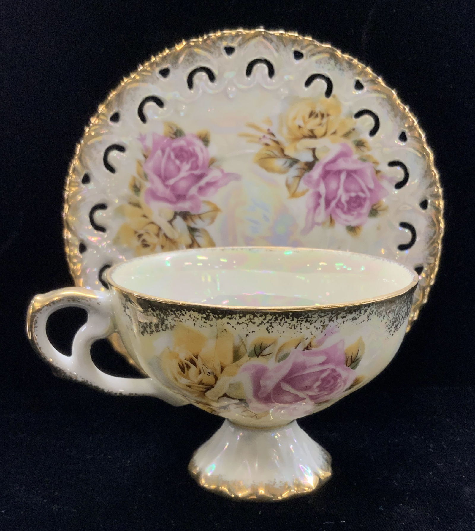 Iridescent Collect Porcelain Tea Cup & Saucer, 2 (1 of 6)