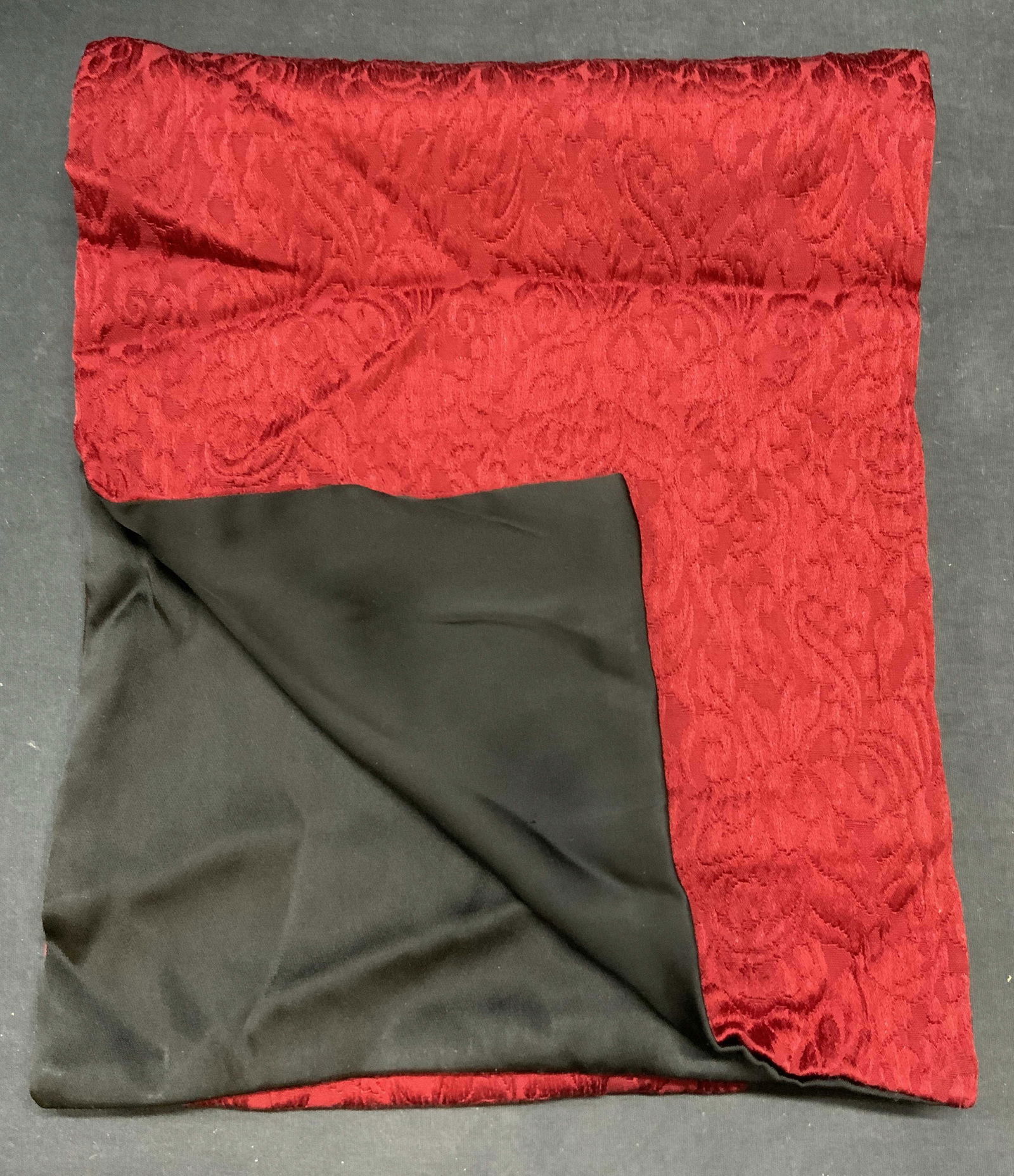 Red & Black Reversible Floral Scarf (1 of 6)