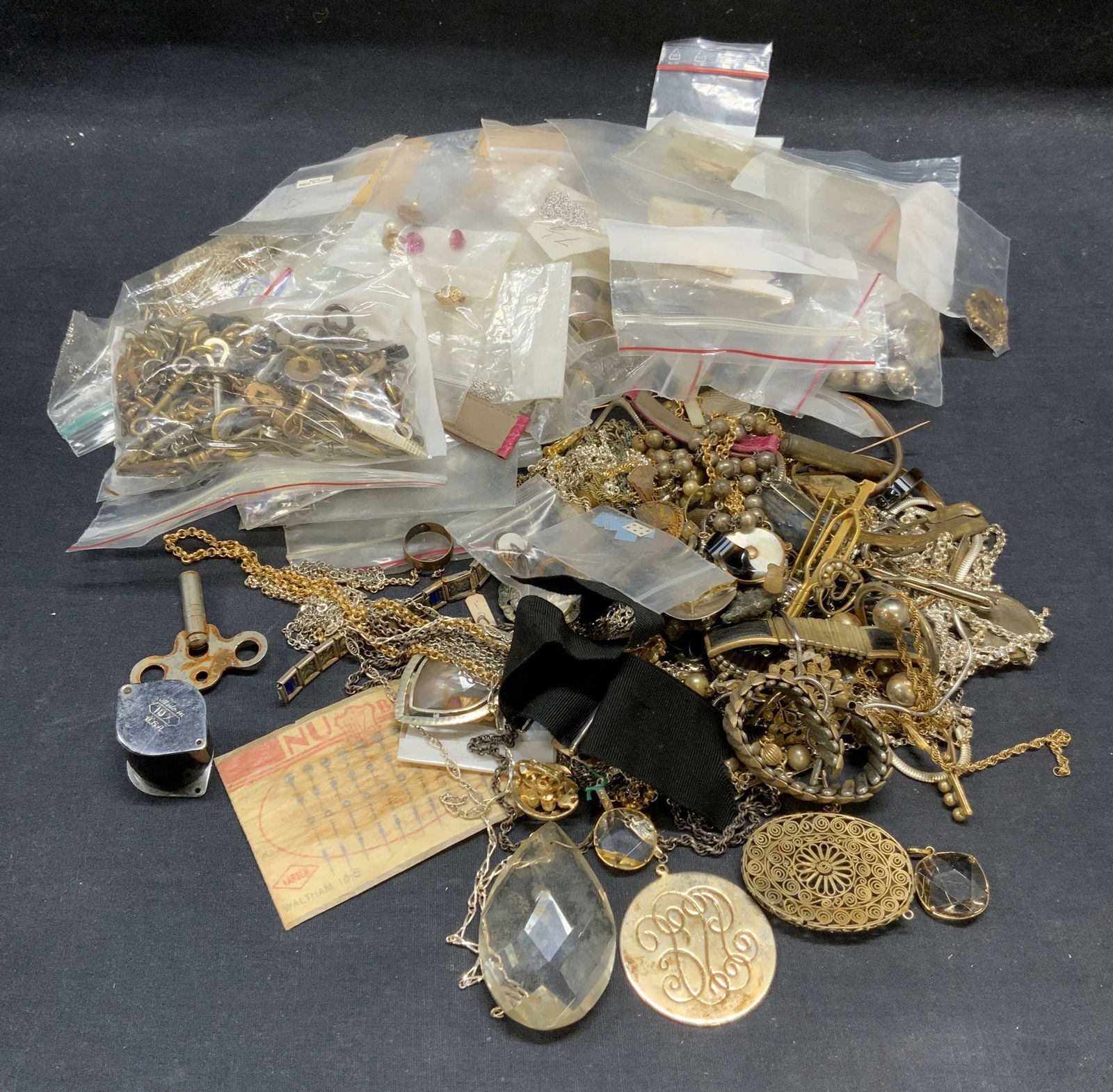 Group Lot 100+ Jewelry Makers Chains, Crystals + (1 of 6)