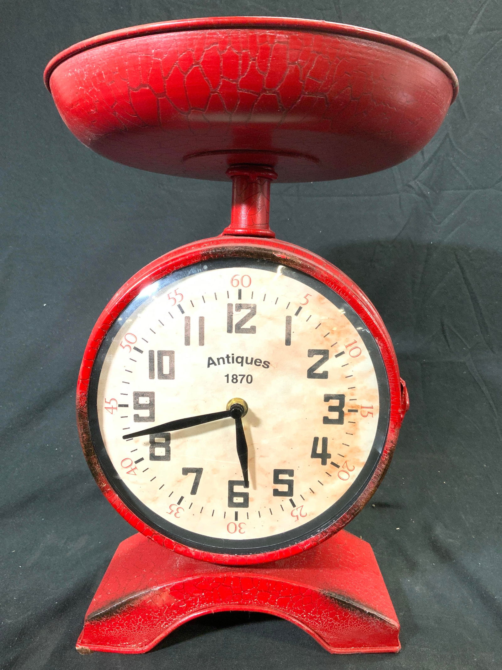 ANTIQUES 1870 2 Sided Farmhouse Scale Clock (1 of 7)