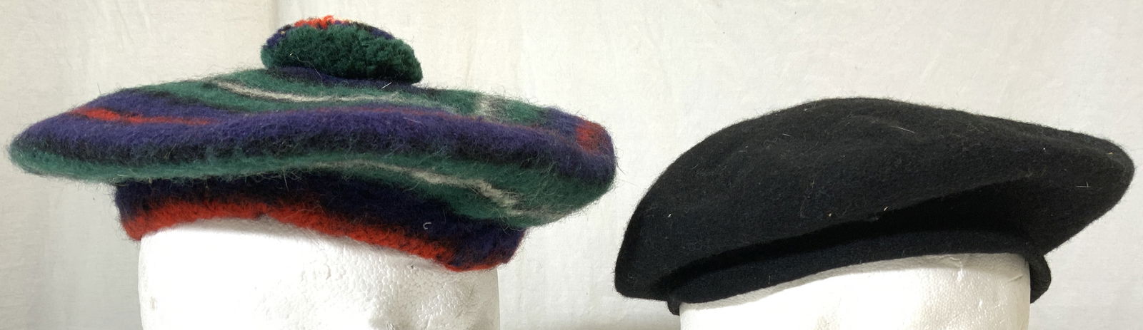Lot 2 Wool Berets Hats MACKENZIE Scotland+ (1 of 7)