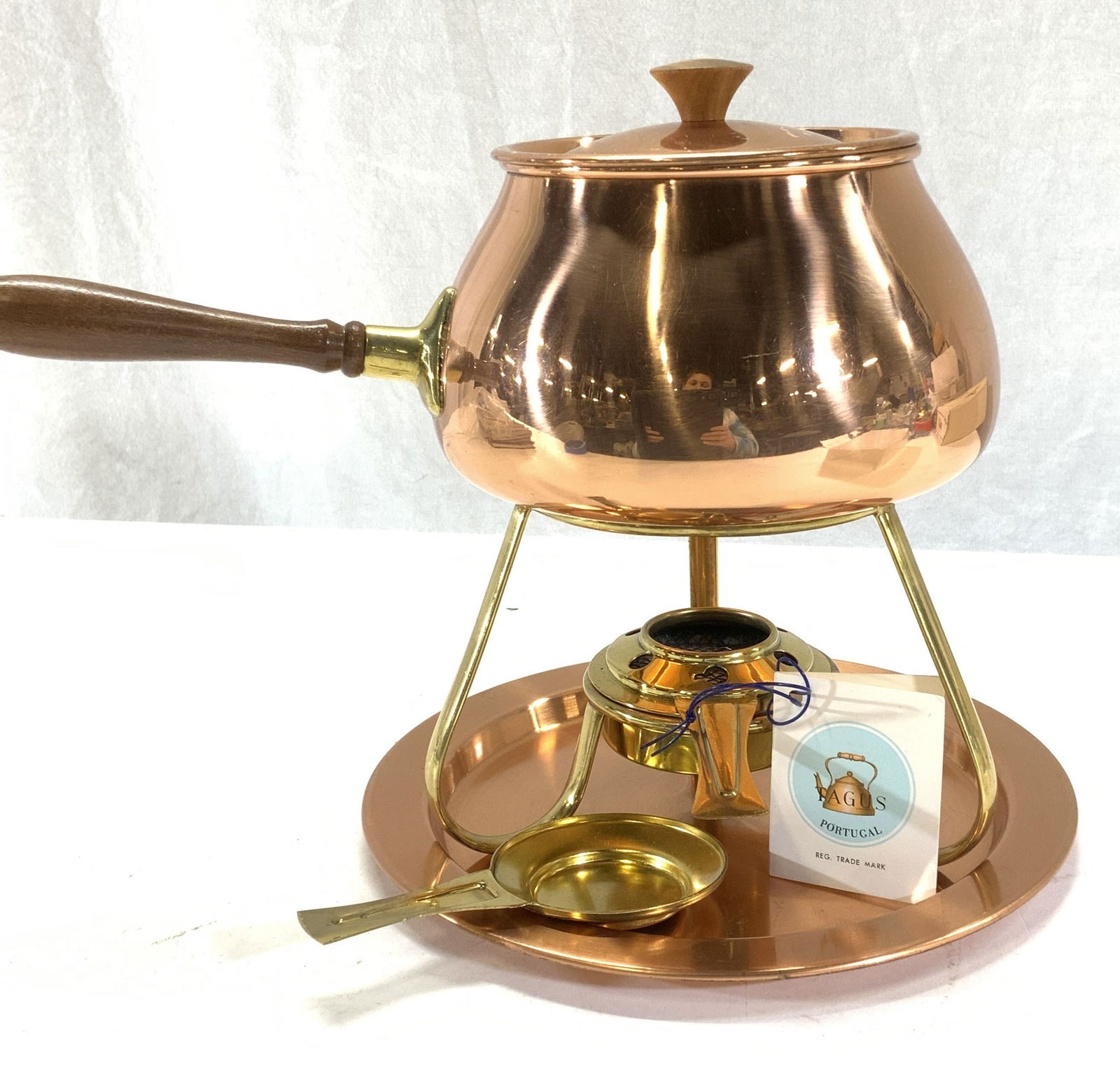 Tagus Copper & Brass Fondue Set 6 pcs Portugal (1 of 7)