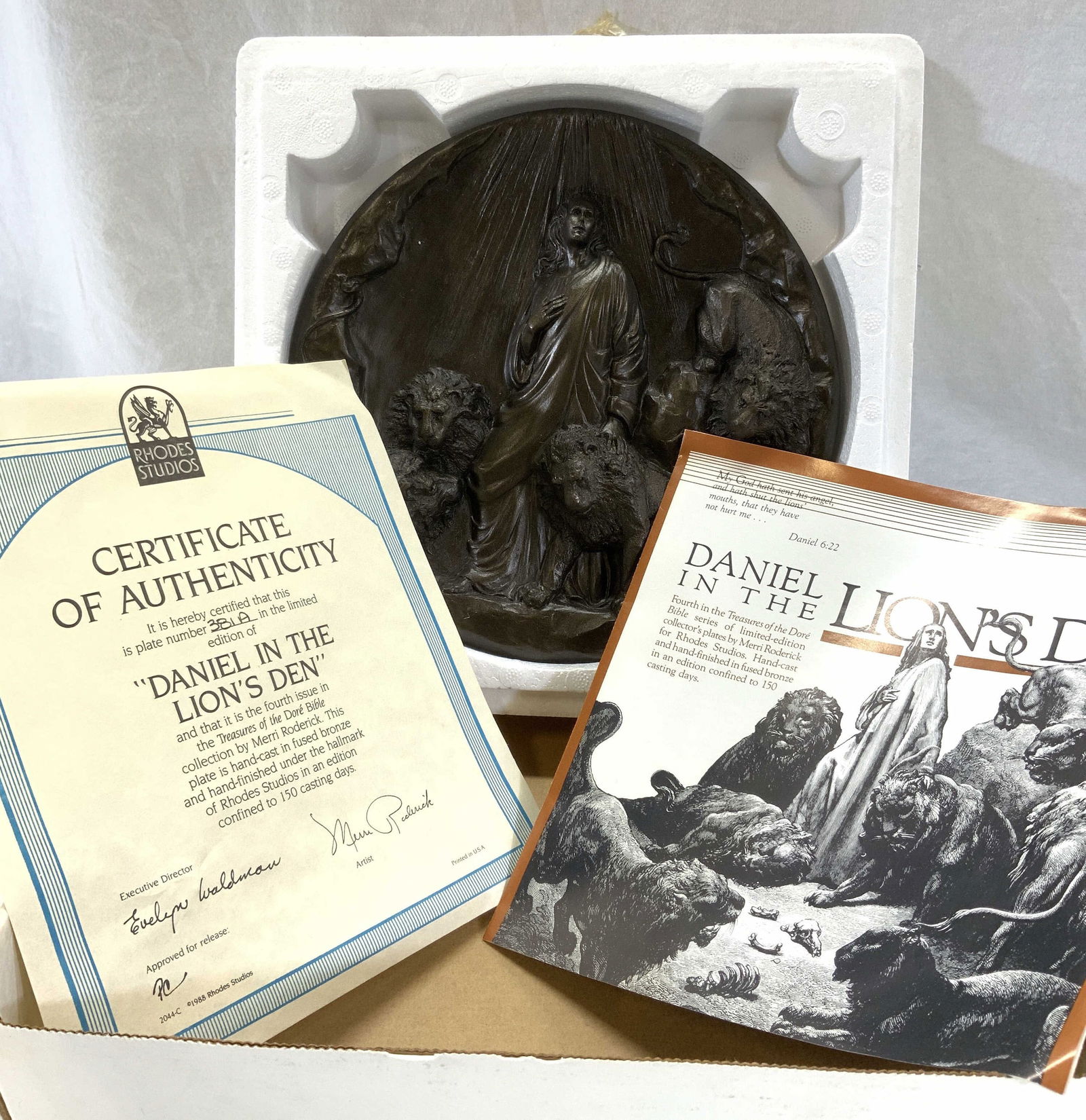 Rhodes Studios Fused Bronze Display Plaque, NIB (1 of 8)