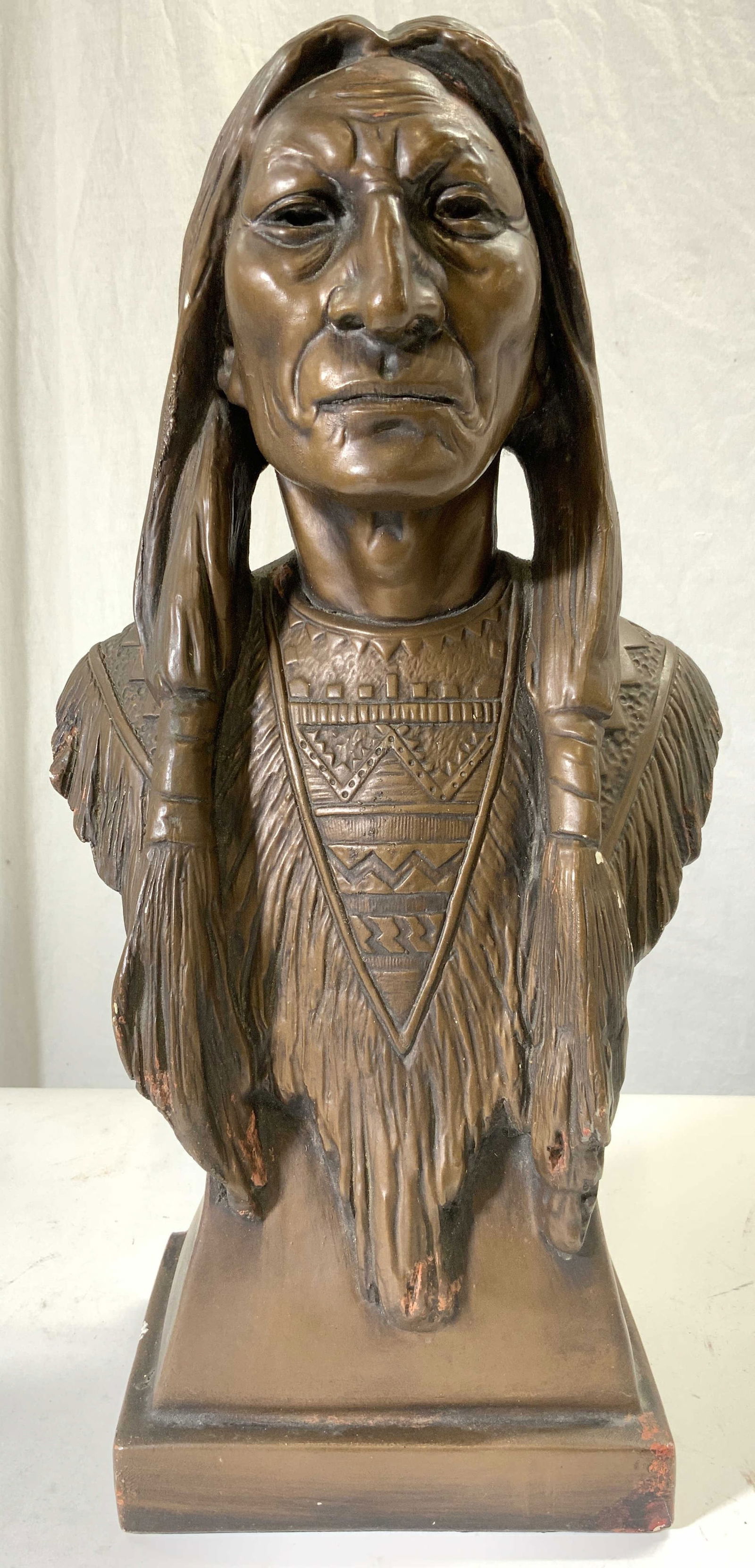 MARWAL Plaster Native American Chief Bust (1 of 9)