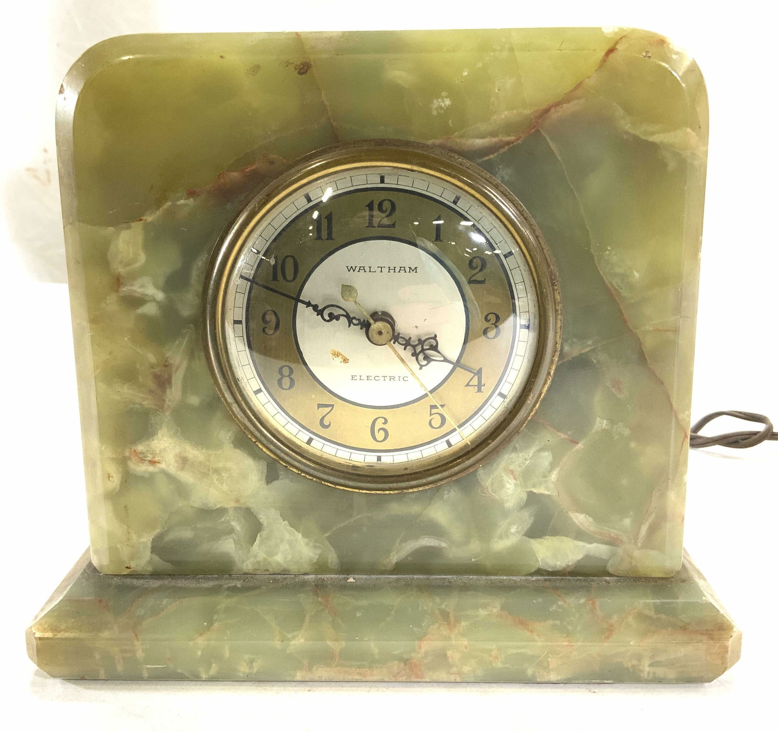 Waltham Watch Co Electric Stone Clock, USA (1 of 7)