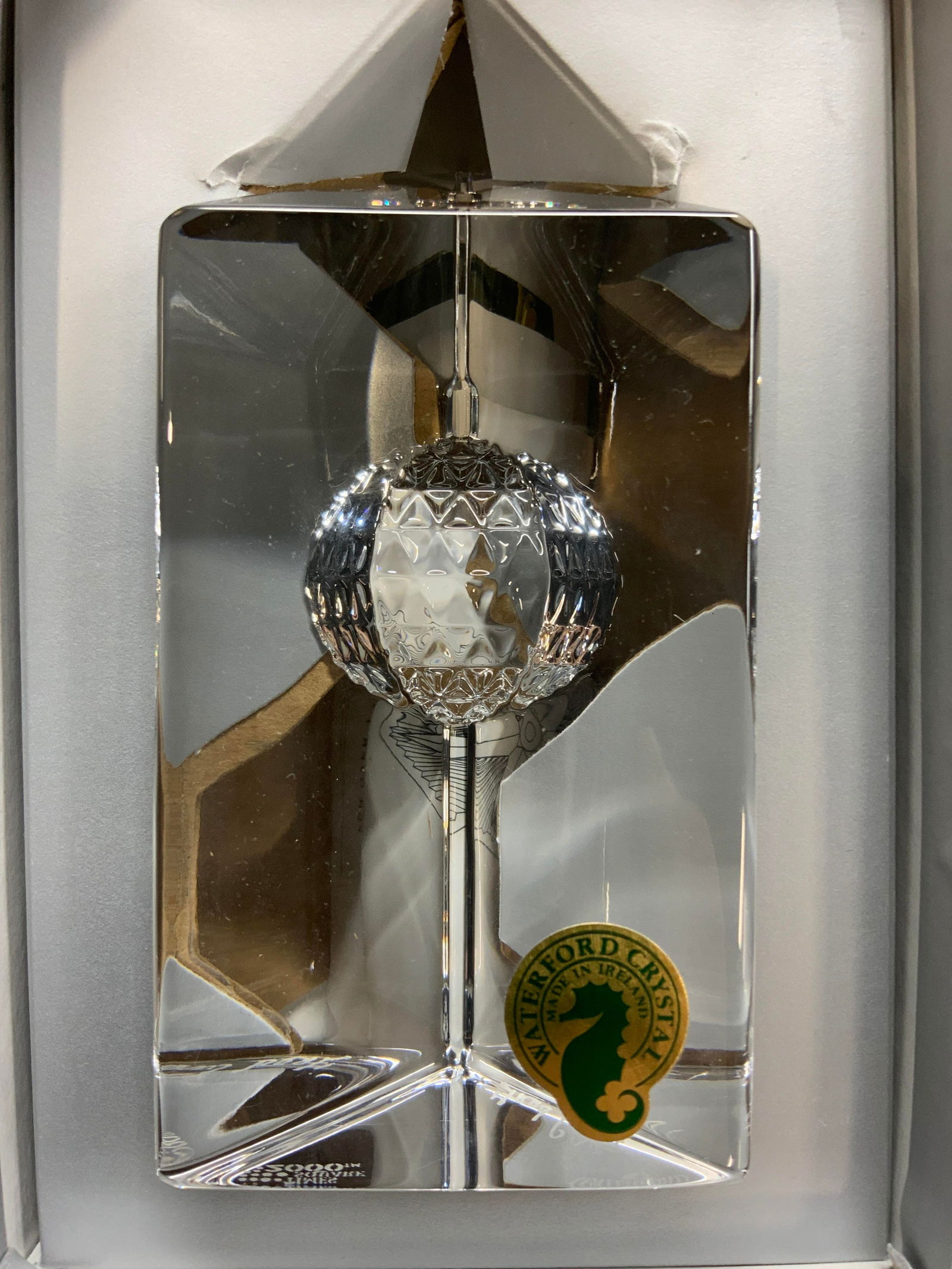 WATERFORD Crystal Millennial Paperweight NIB (1 of 8)