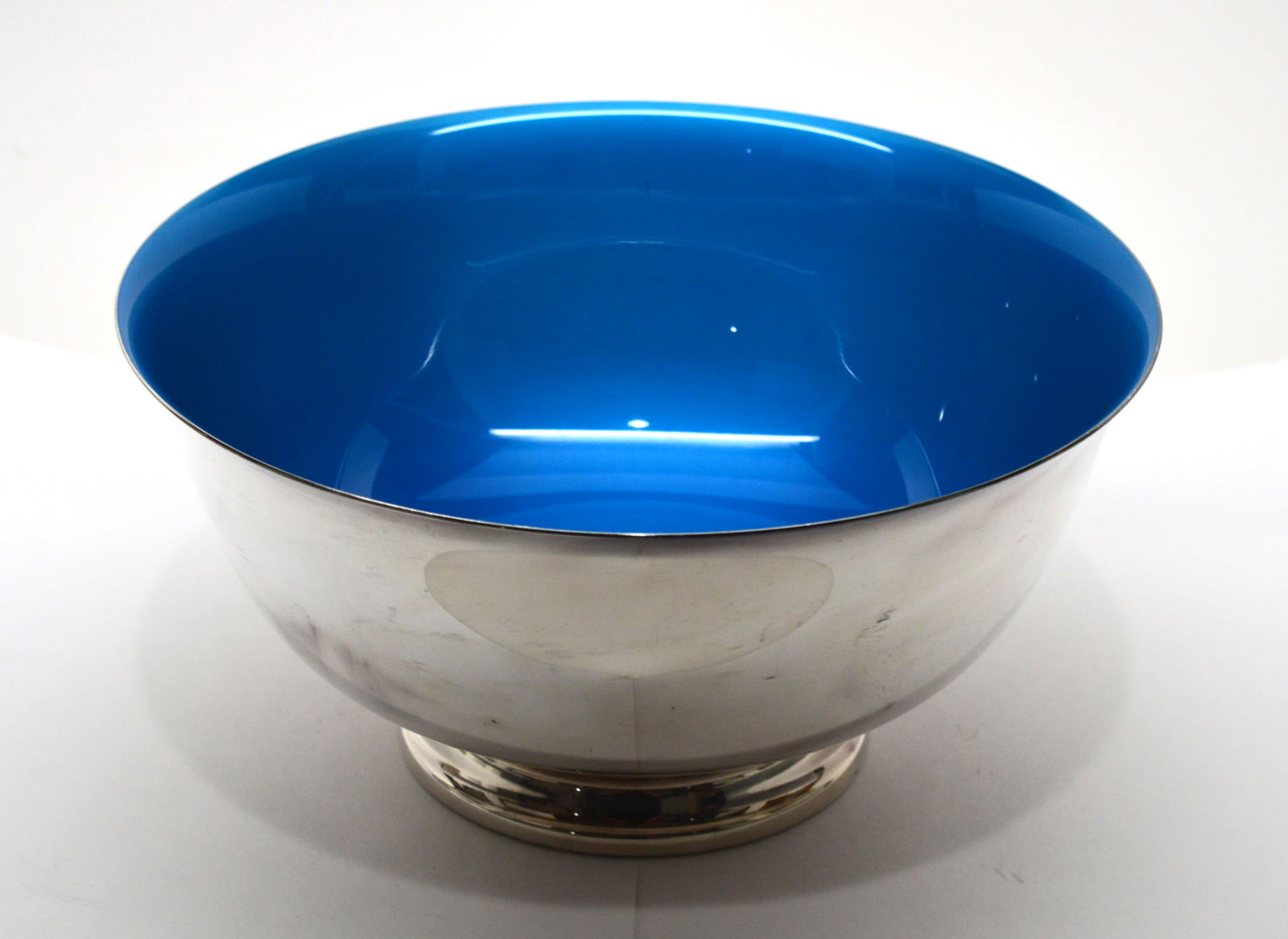 Reed & Barton Blue Enamel Silverplate Bowl (1 of 5)