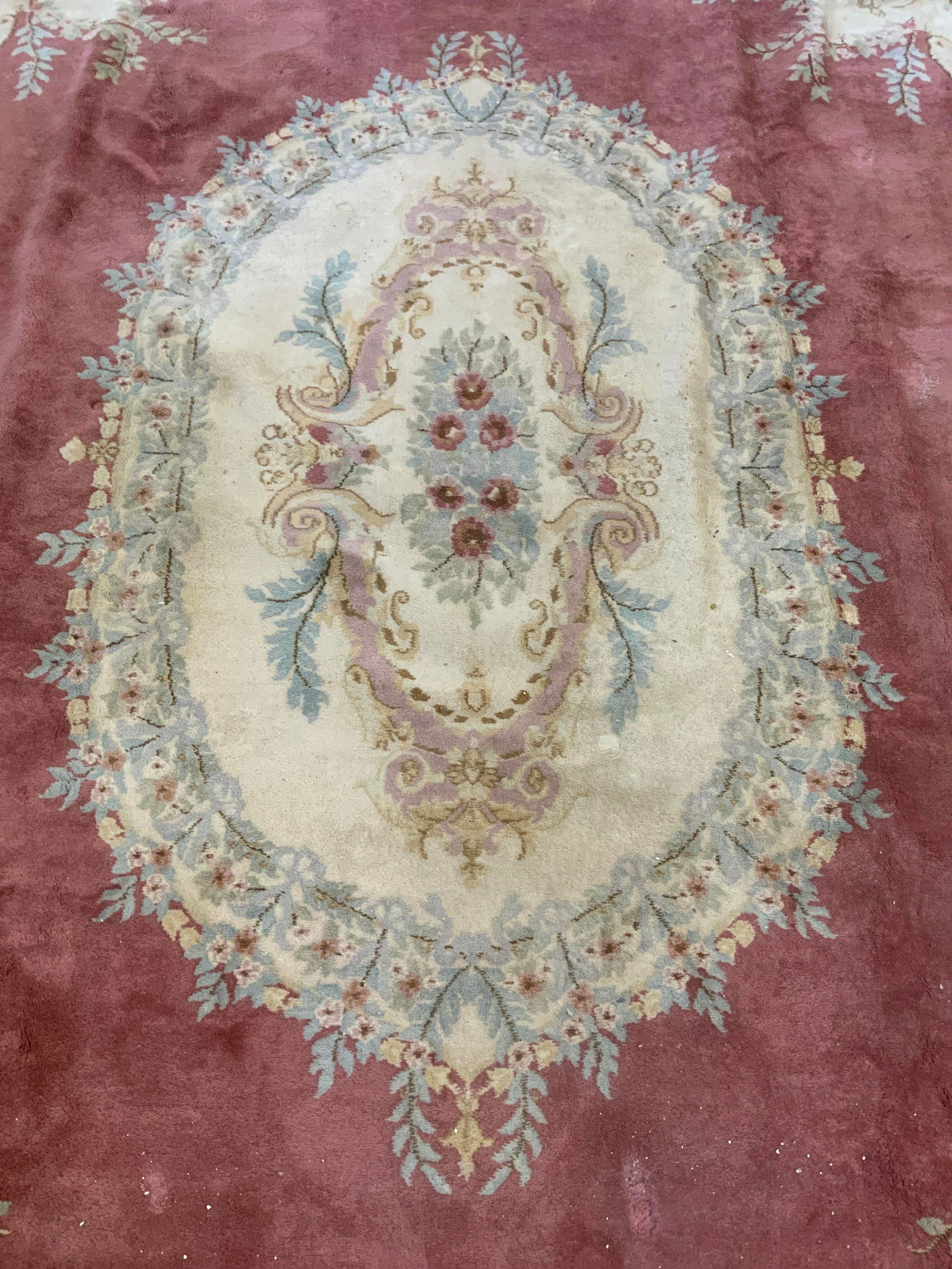 Vntg Handmade Chinese Art Deco Oversized Wool Rug (1 of 9)