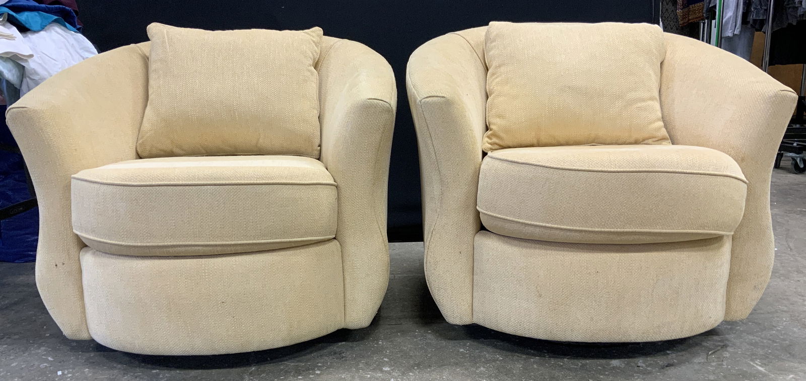 ROBB & STUCKY Pair Barrel Back Armchairs (1 of 9)