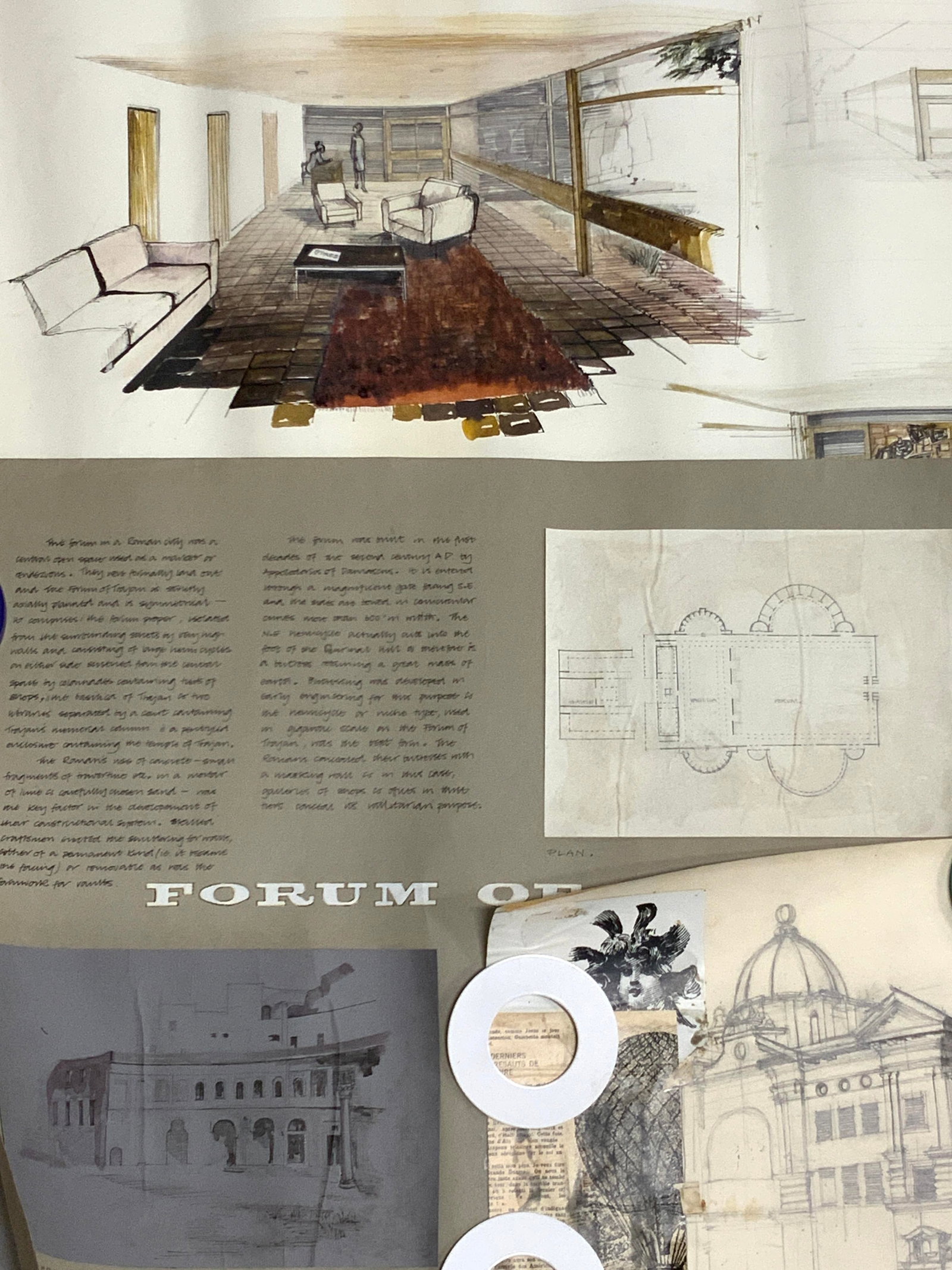 Lot 3 Paper Collage Architecture Drawings (1 of 11)