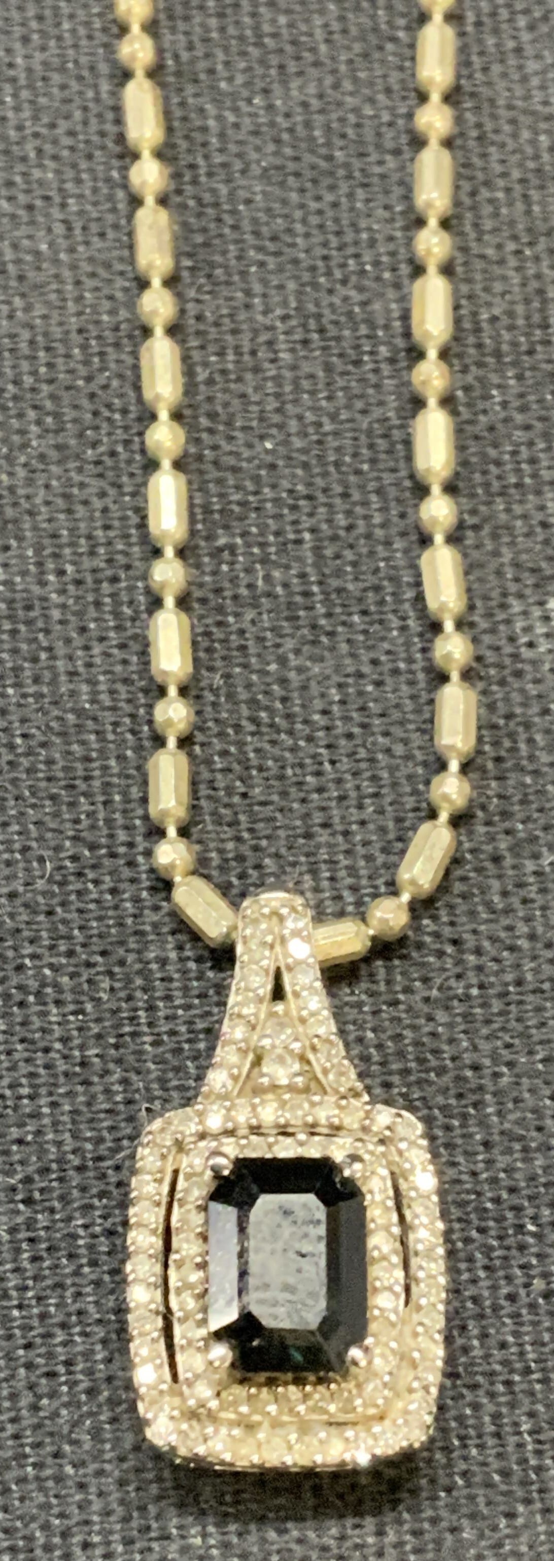 Sterling Silver Topaz Gemstone Necklace (1 of 7)