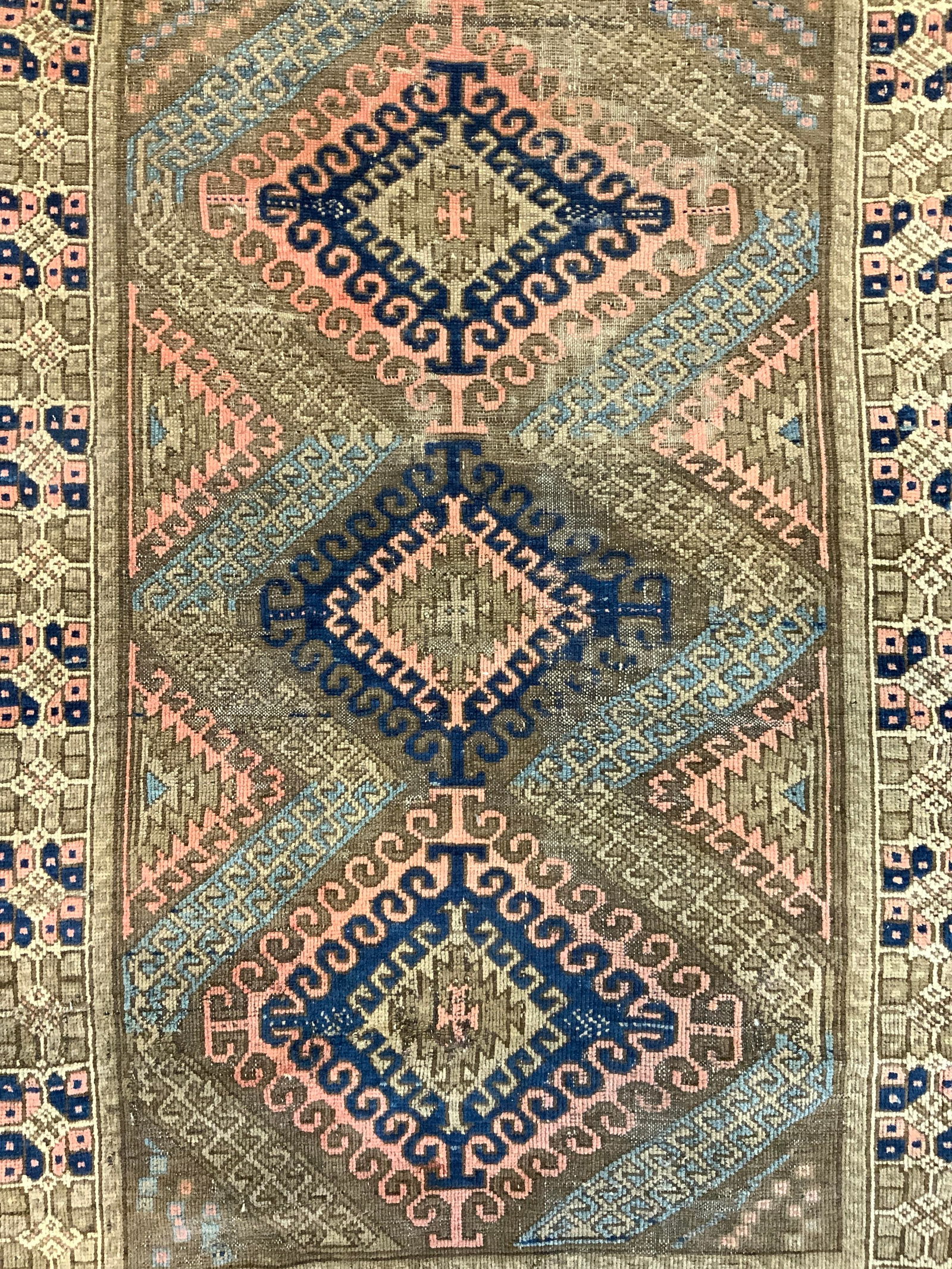 Antique Handmade Caucasian Wool Rug (1 of 7)