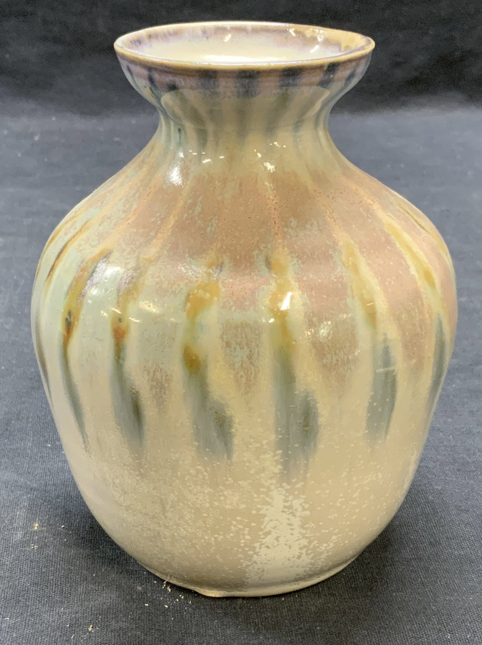 Signed Fasullo Art Pottery Salt Glaze Vase (1 of 6)
