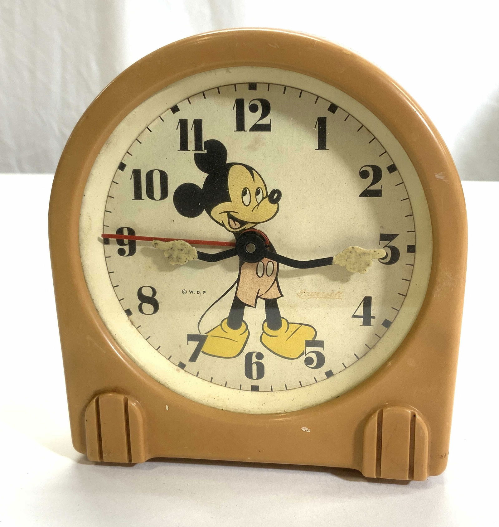 US Time Corp Vntg Mickey Mouse Alarm Clock (1 of 6)