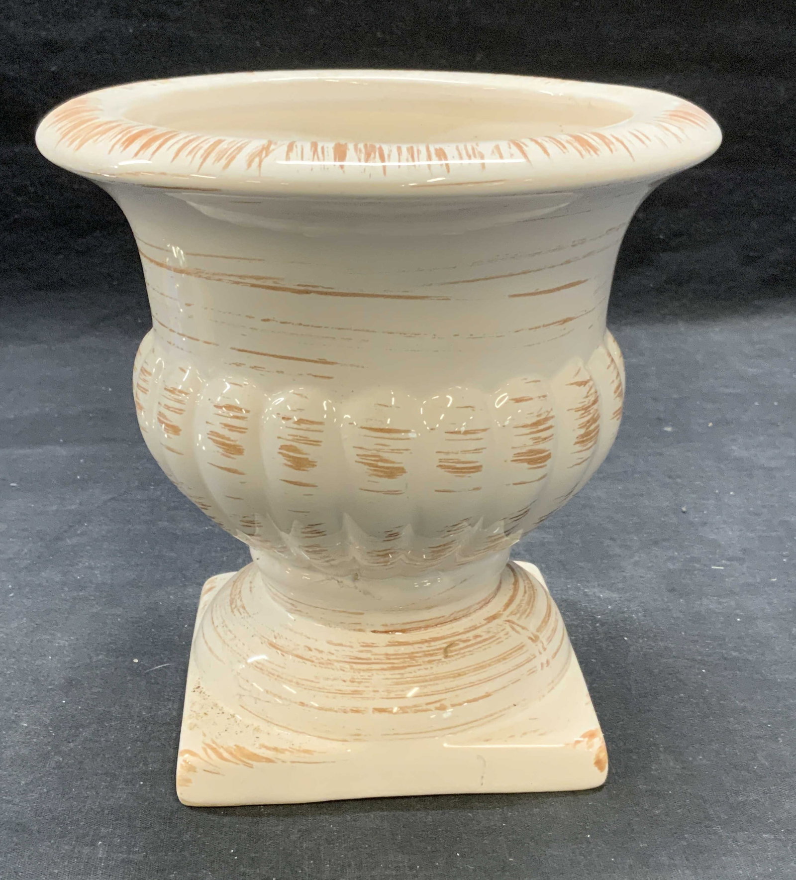 White Ceramic Footed Urn Planter (1 of 6)