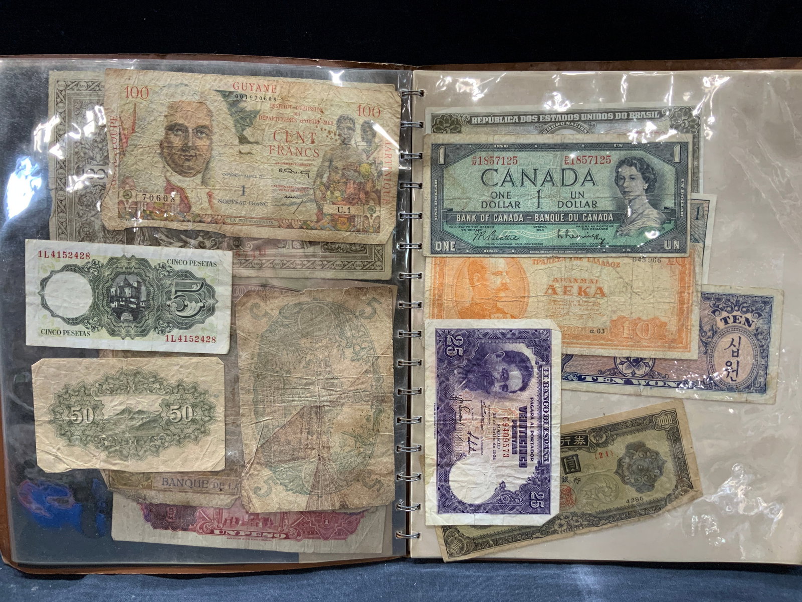 Lot 18 Vtg & Antq International Bank Notes (1 of 11)