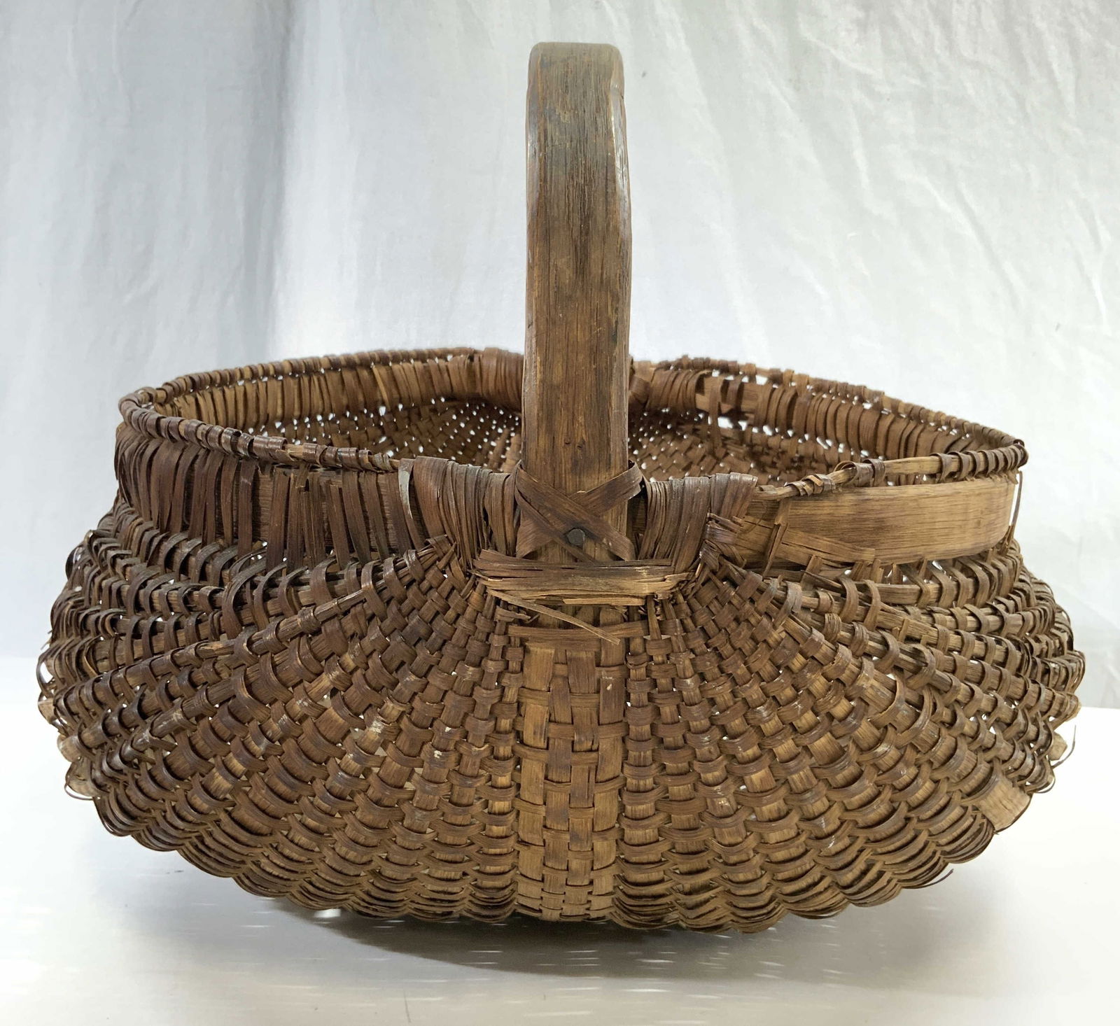 Vintage Woven Wicker Gathering Basket (1 of 6)