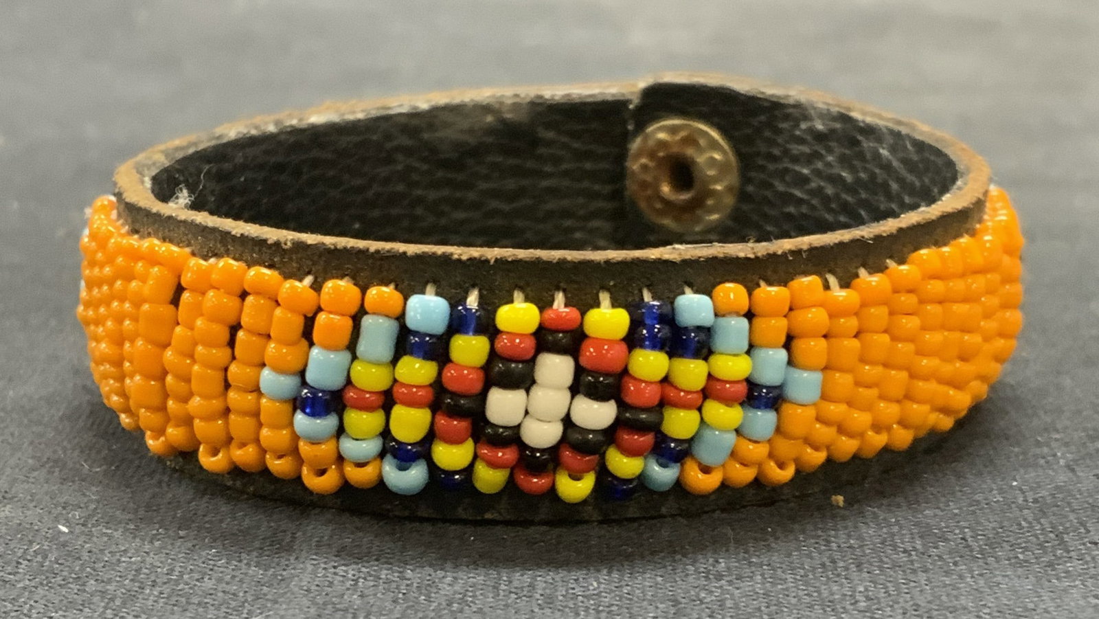 Southwest Style Beaded Leather Bracelet (1 of 6)