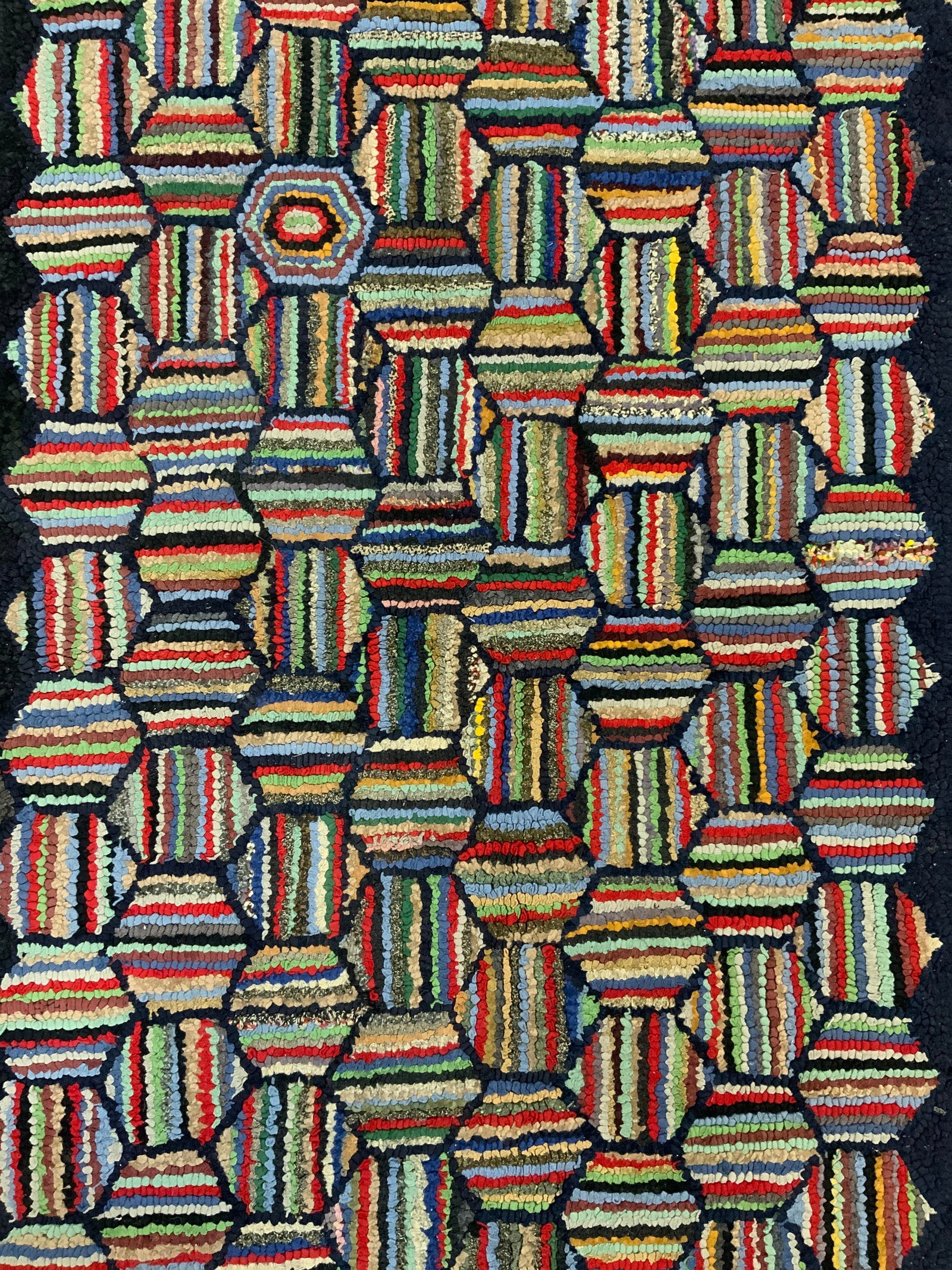 Vintage Geometric Hand Hooked Rug (1 of 8)