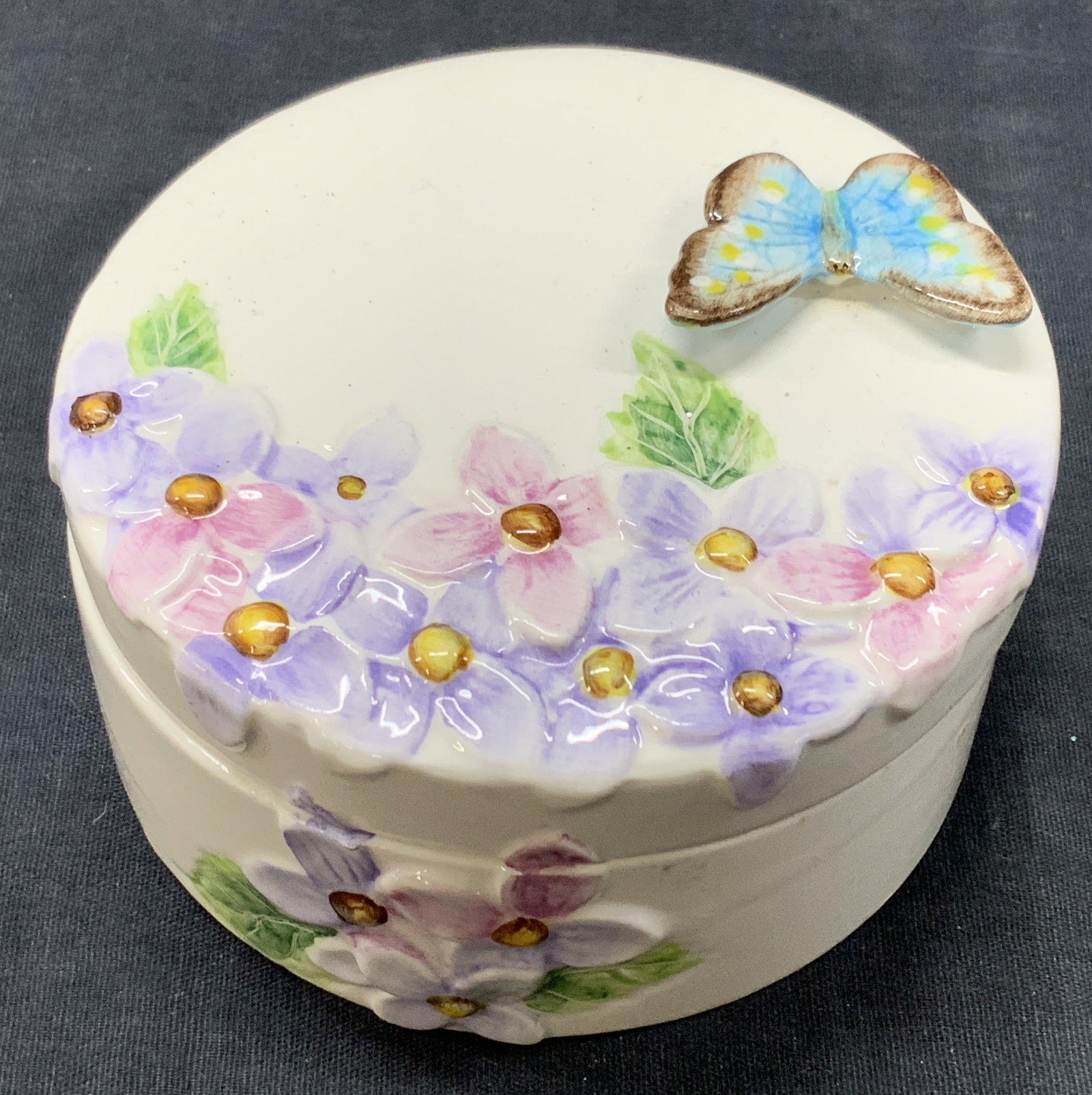 Hand Painted Ceramic Butterfly Trinket Box (1 of 6)