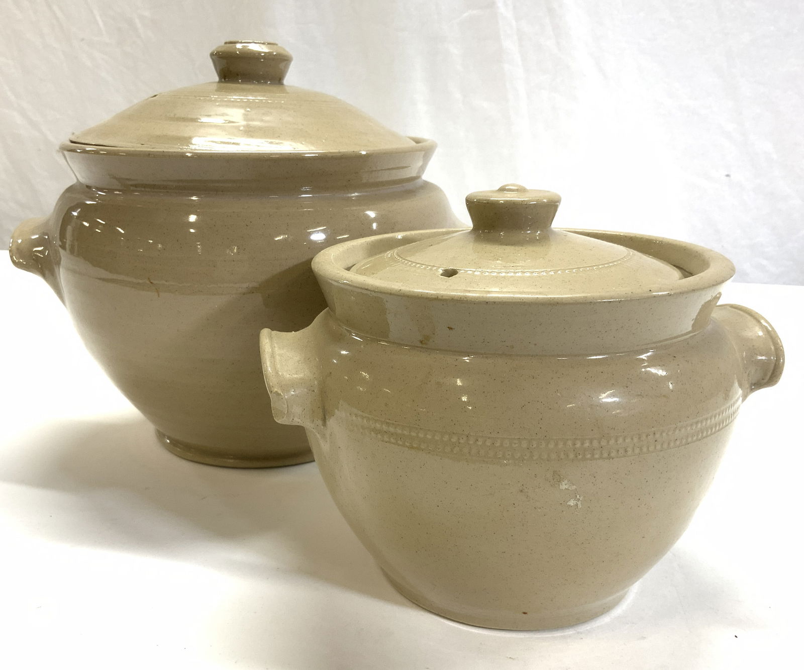 2 Pearson of Chesterfield Stoneware Crocks, Eng (1 of 7)